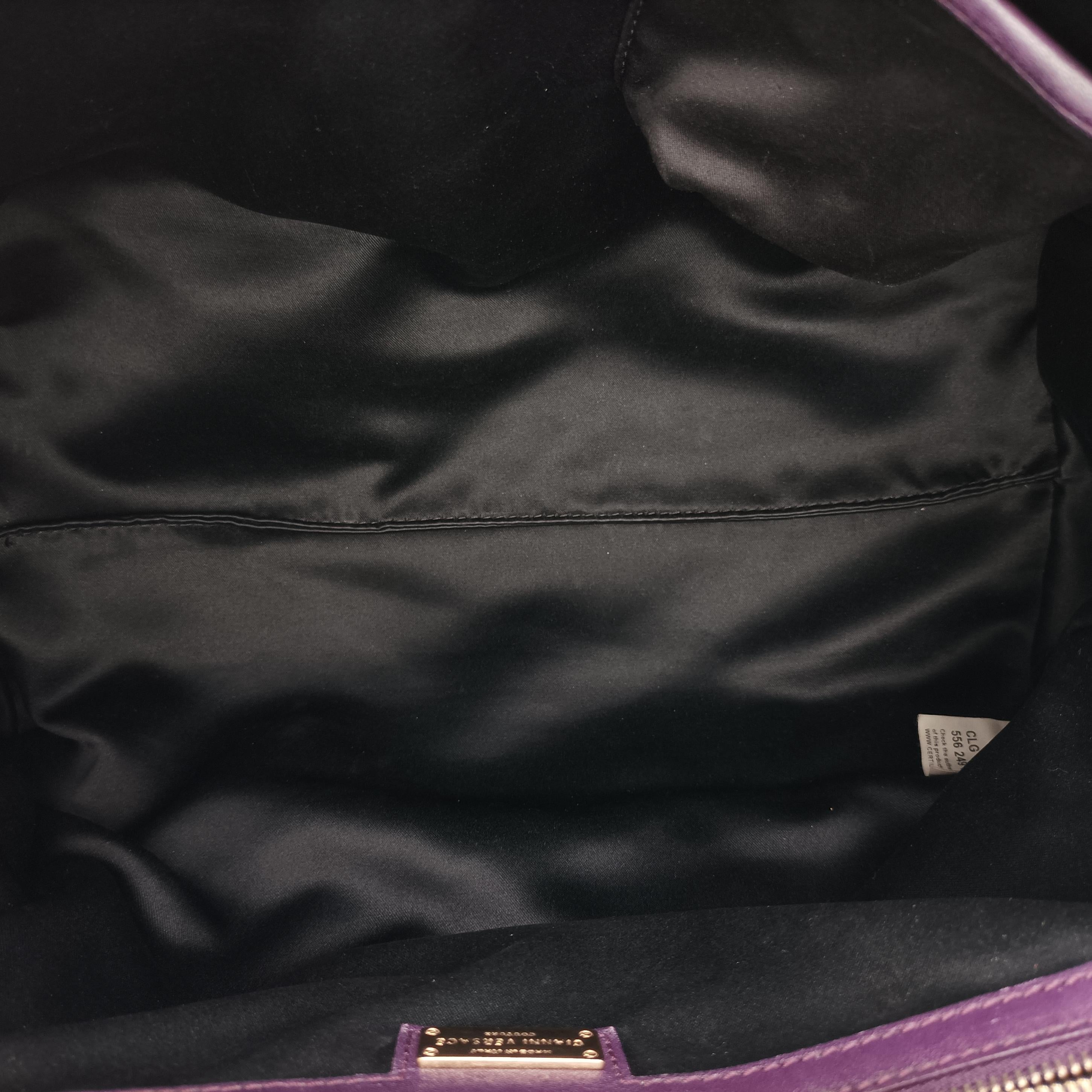 Pre-owned VERSACE COUTURE Purple patent  shoulderbag | stylenewstar