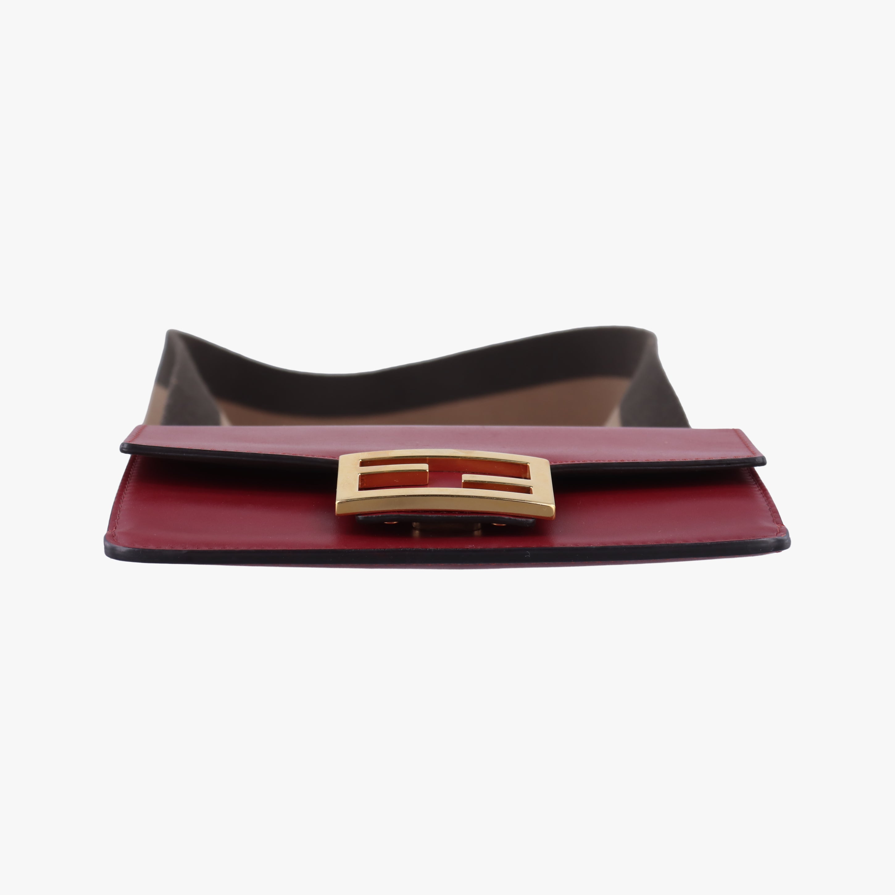 Pre-owned Fendi Baguette Mini Burgundy Leather 8BS039 shoulderbag | stylenewstar