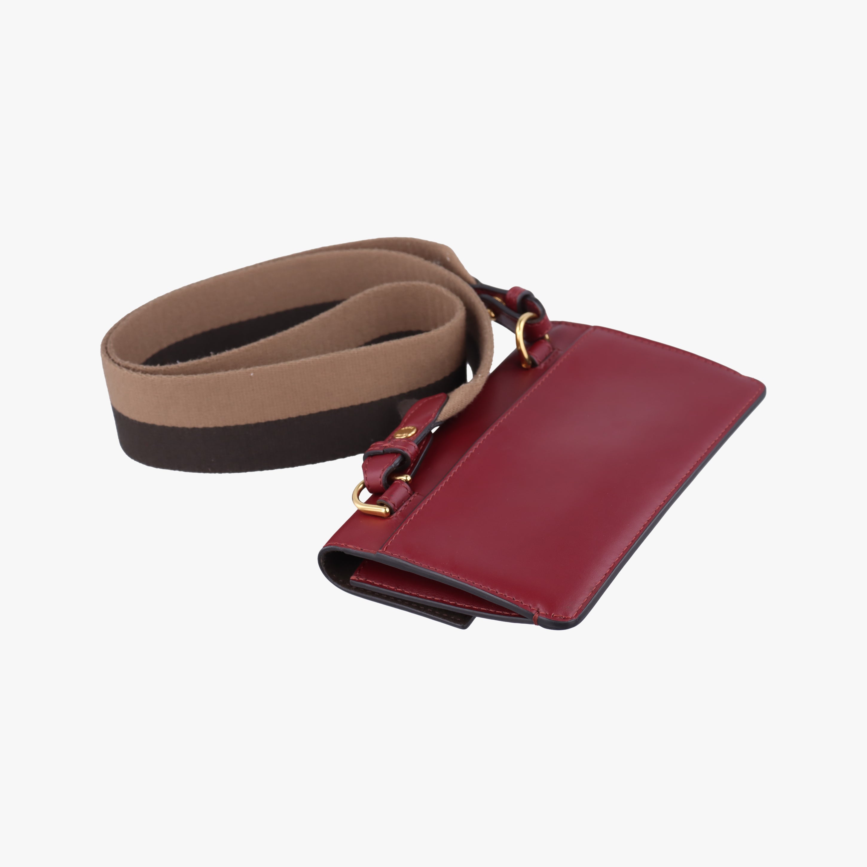 Pre-owned Fendi Baguette Mini Burgundy Leather 8BS039 shoulderbag | stylenewstar