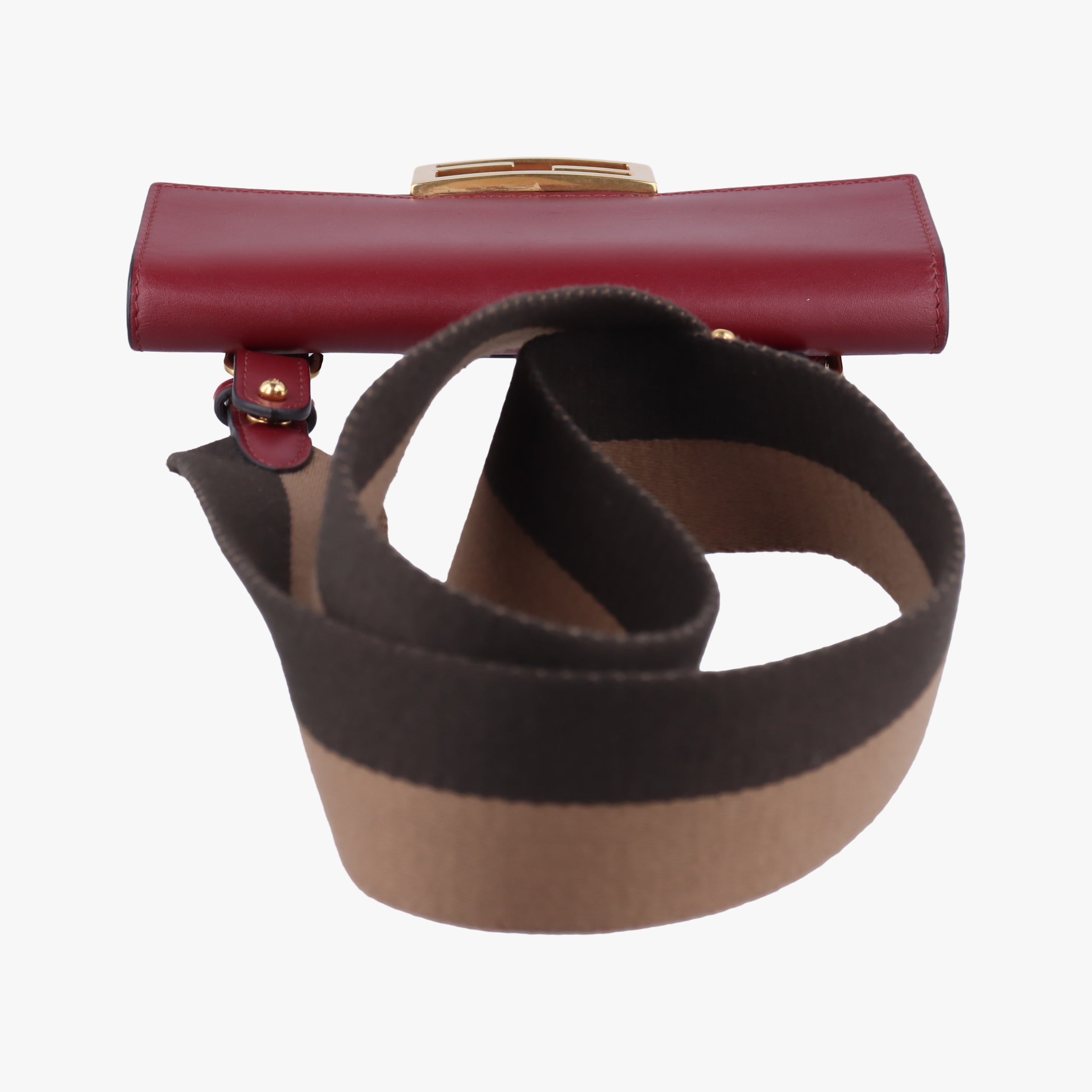Pre-owned Fendi Baguette Mini Burgundy Leather 8BS039 shoulderbag | stylenewstar