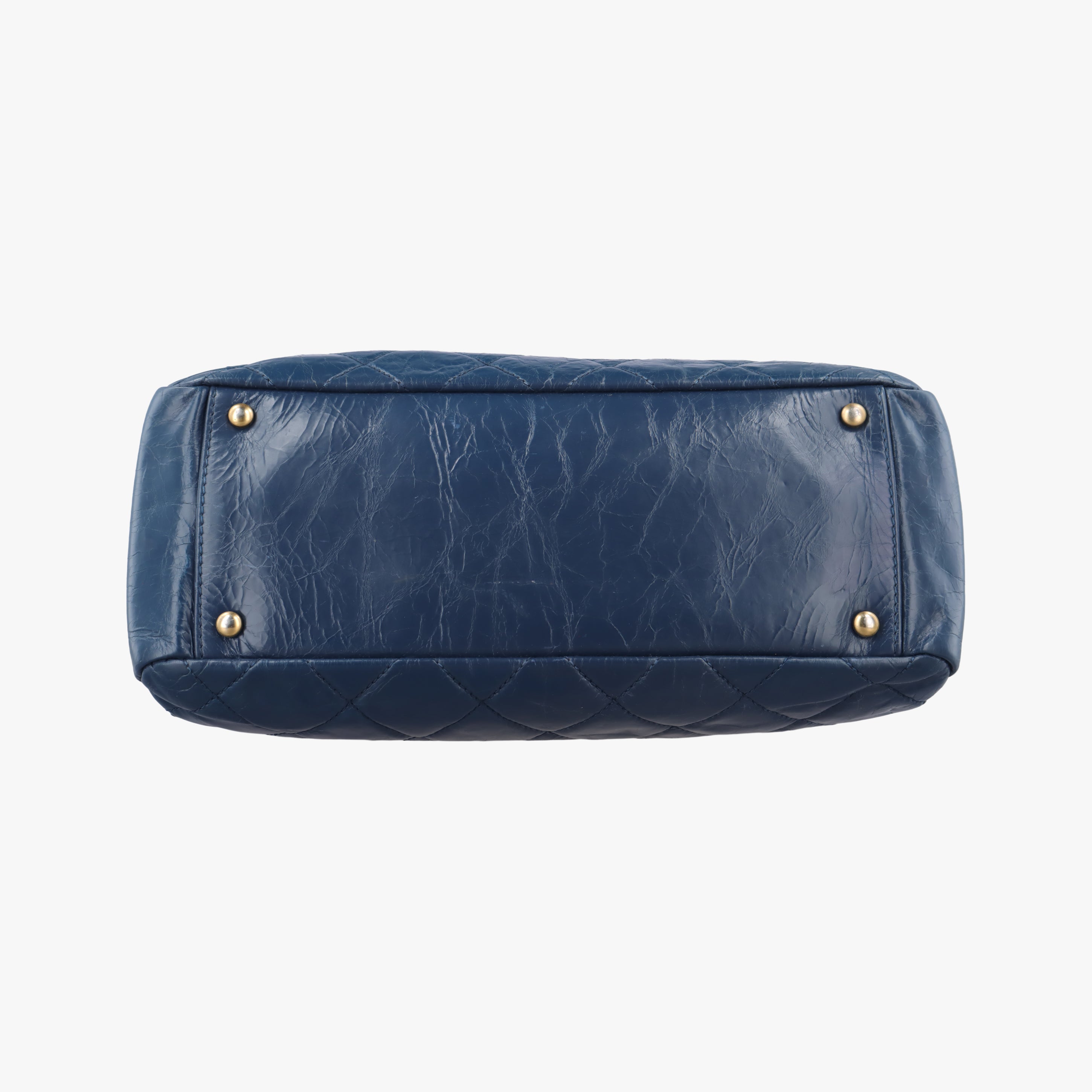 Pre-owned Chanel 2.55 Matelasse Navy Leather A66817 shoulderbag | stylenewstar