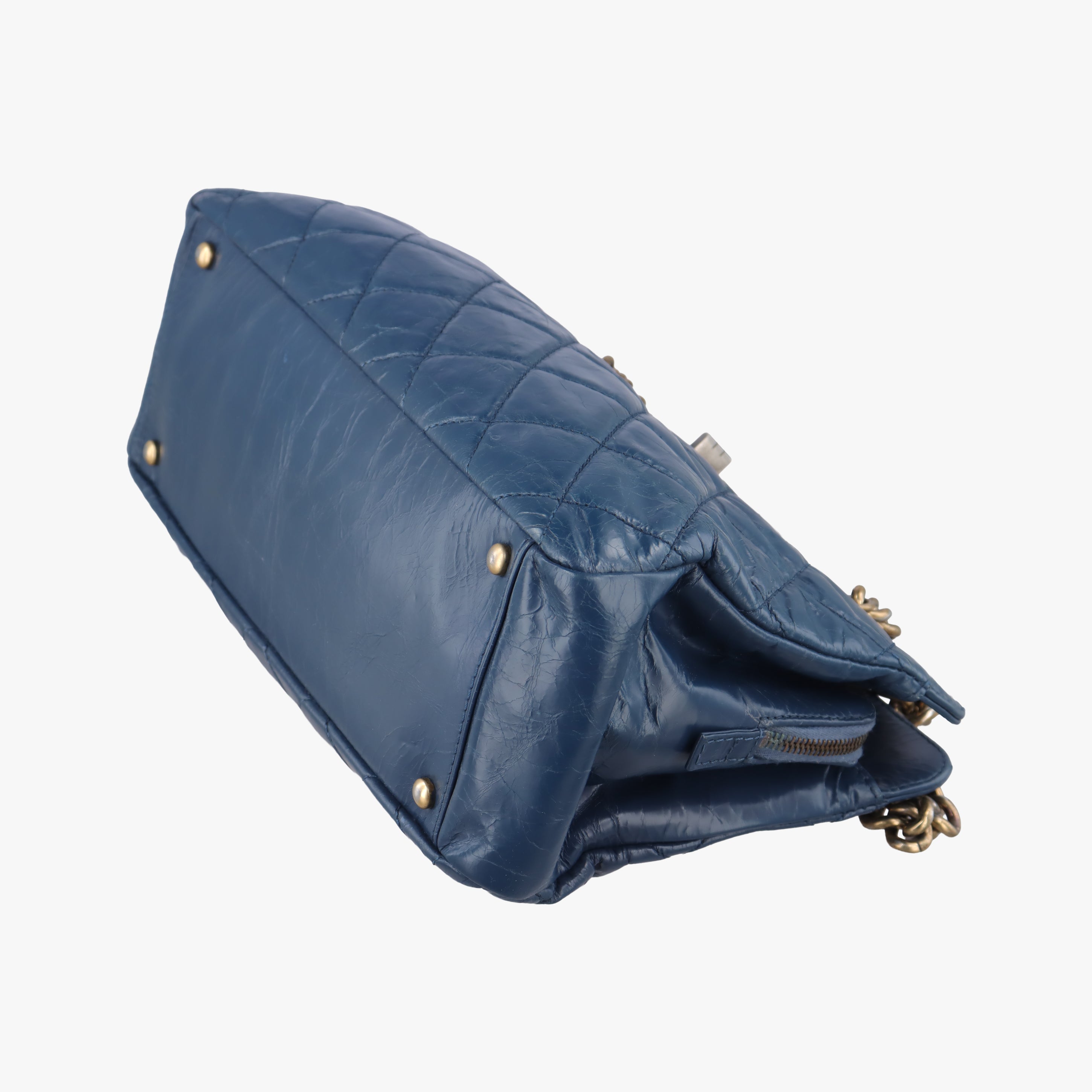 Pre-owned Chanel 2.55 Matelasse Navy Leather A66817 shoulderbag | stylenewstar