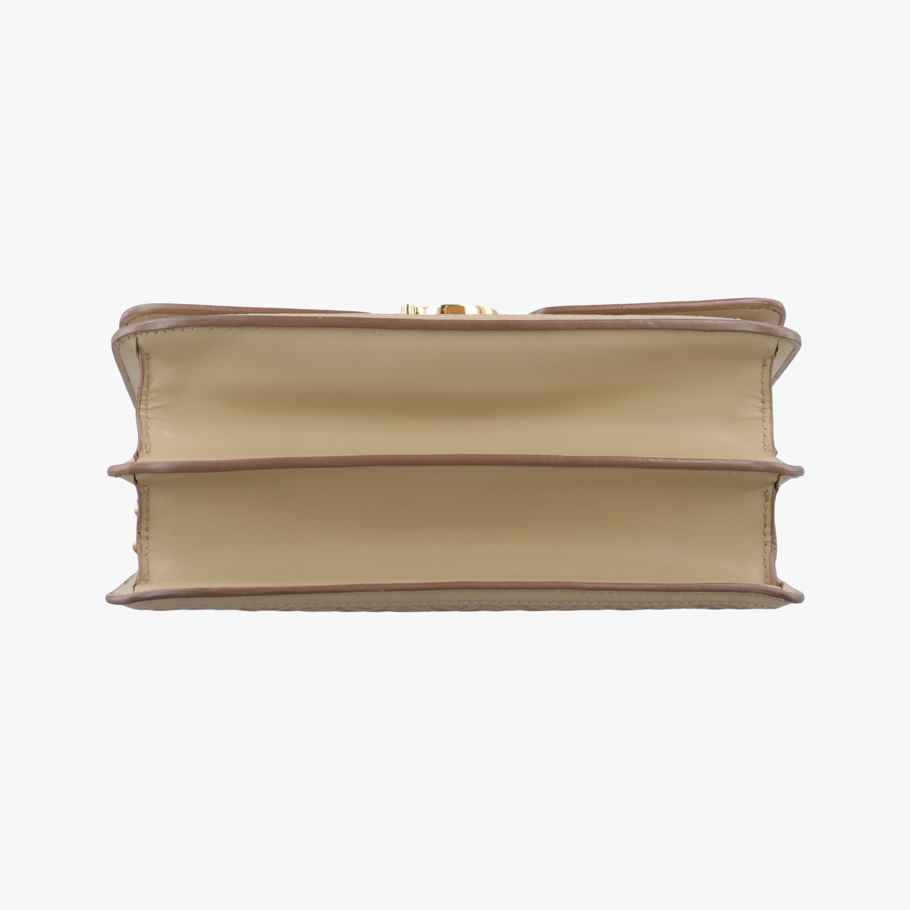 Pre-owned Burberry TB Chain beige Leather  shoulderbag | stylenewstar