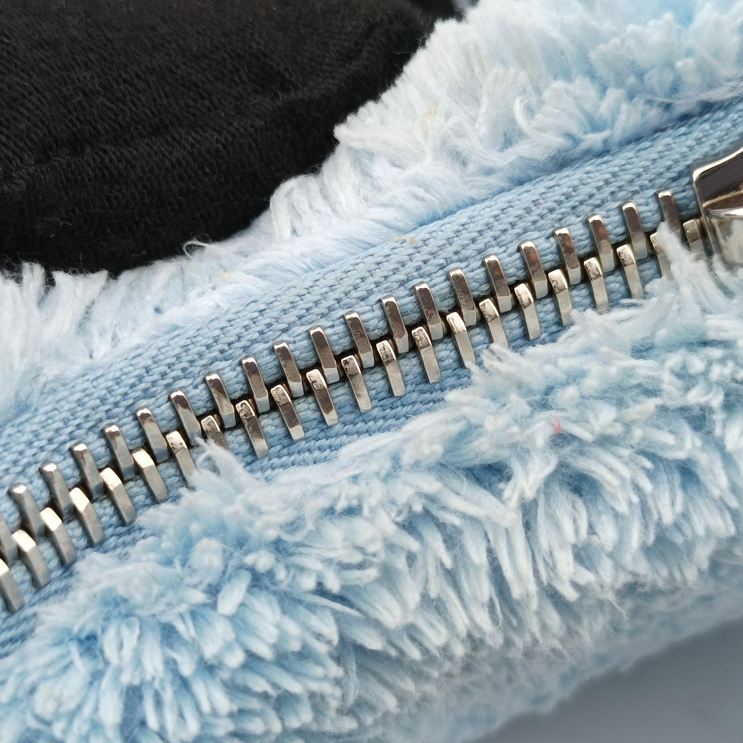 Vintage Prada Re-Edition2000 Blue Terry cloth 1NE515 handbag | stylenewstar