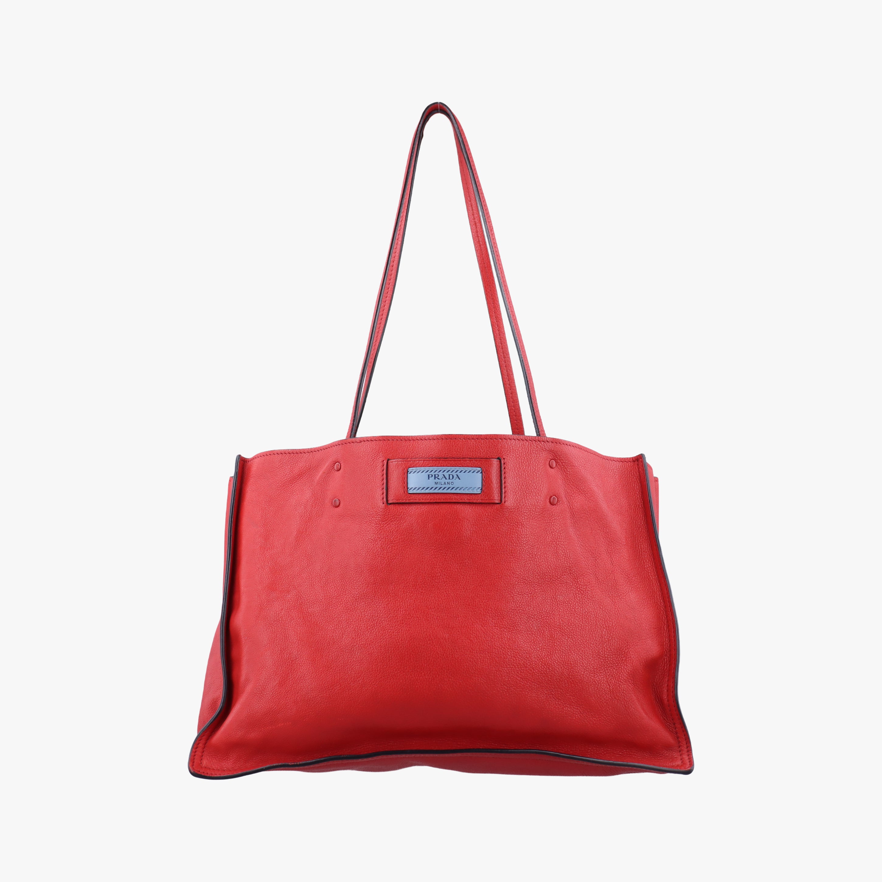 Pre-owned Prada Etiquette Red Leather 1BG122 shoulderbag | stylenewstar