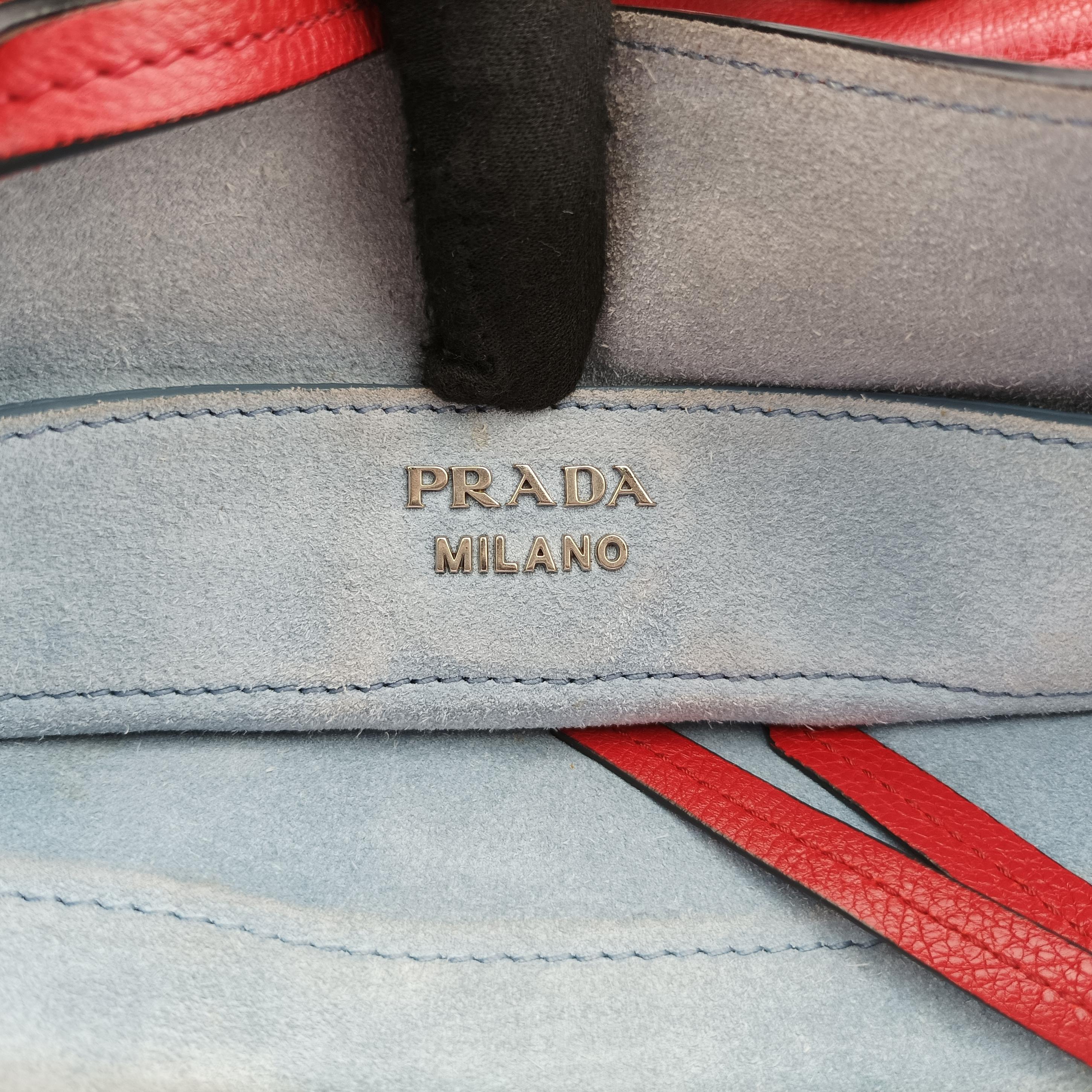Pre-owned Prada Etiquette Red Leather 1BG122 shoulderbag | stylenewstar