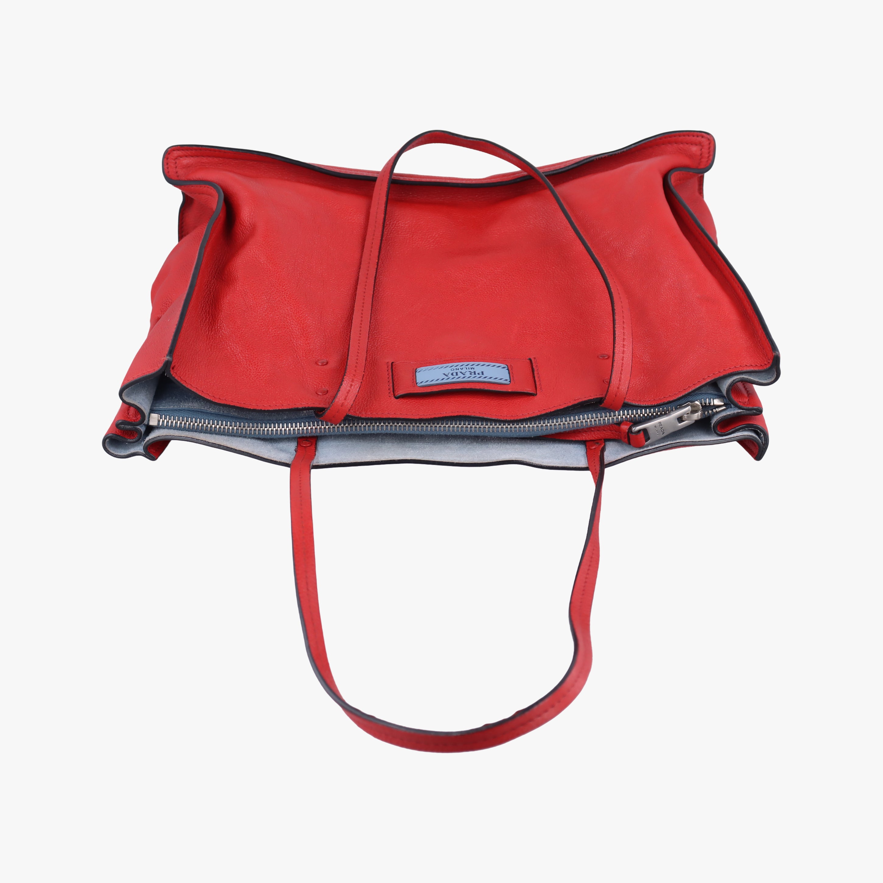 Pre-owned Prada Etiquette Red Leather 1BG122 shoulderbag | stylenewstar