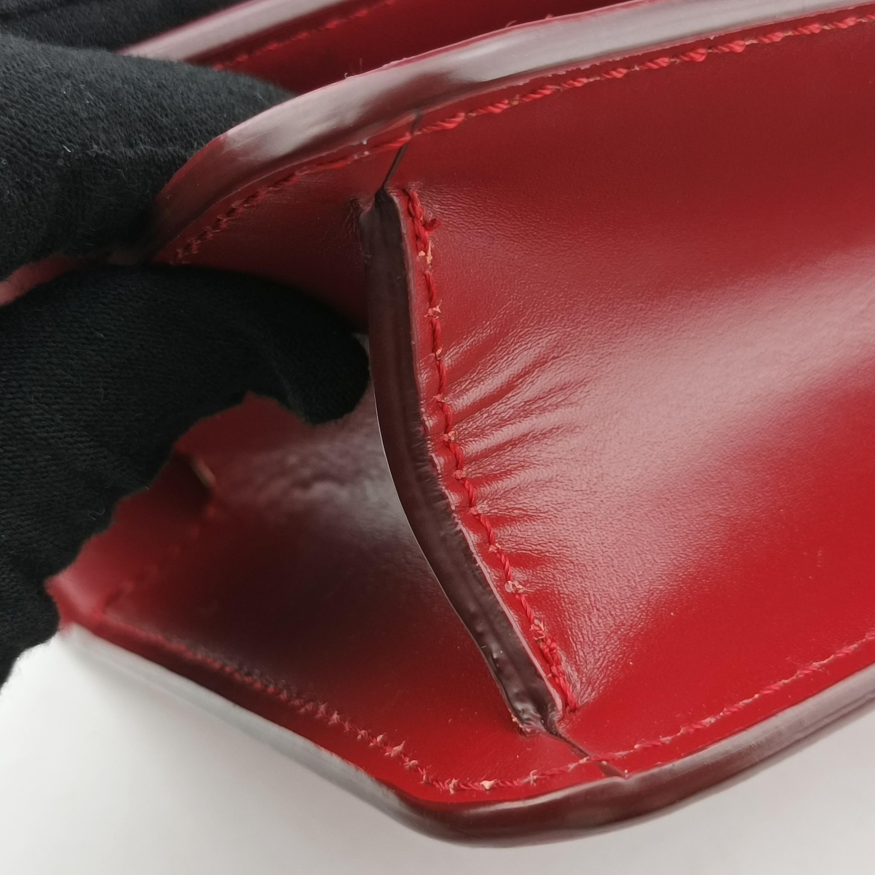 Pre-owned Burberry TB logo Red Leather  shoulderbag | stylenewstar