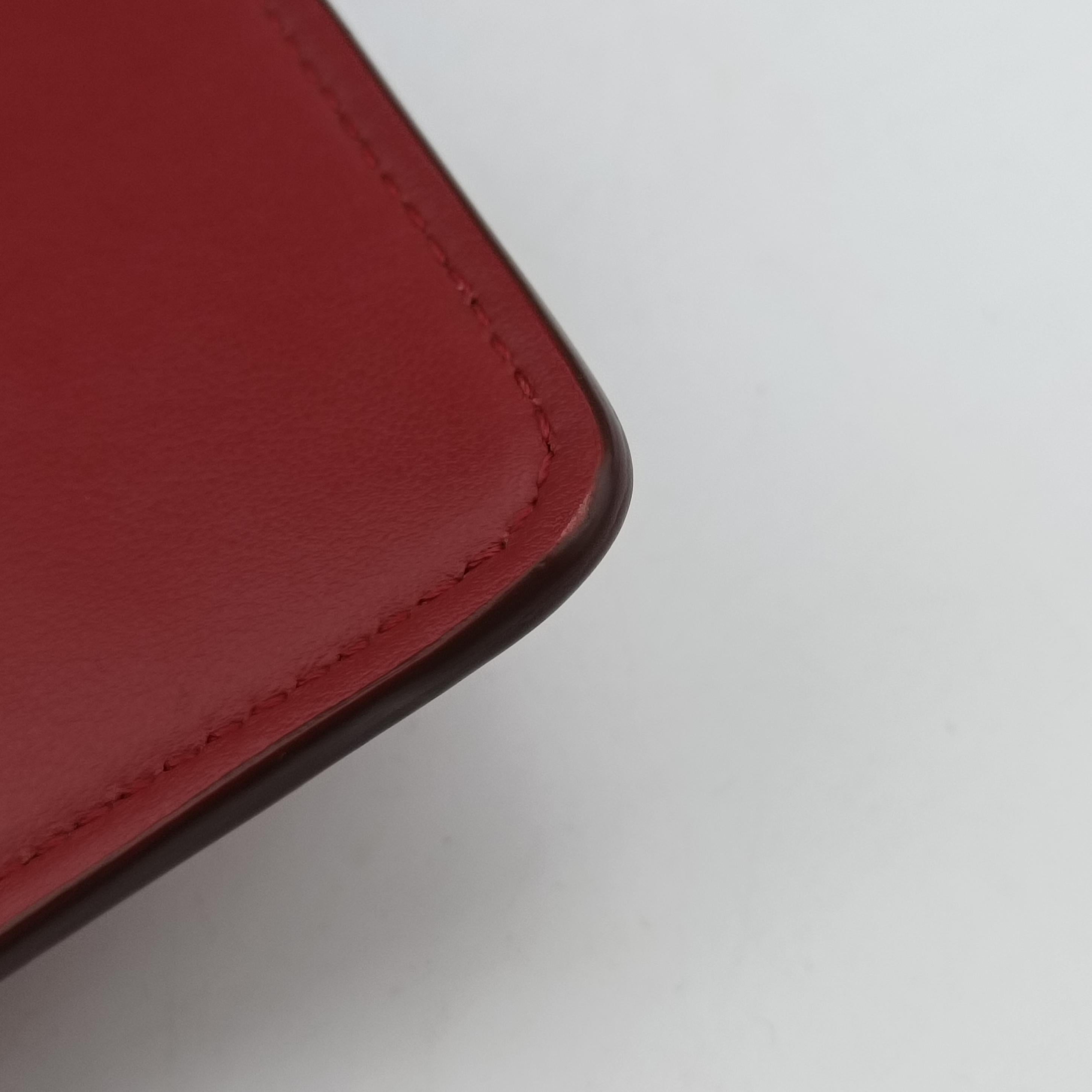Pre-owned Burberry TB logo Red Leather  shoulderbag | stylenewstar