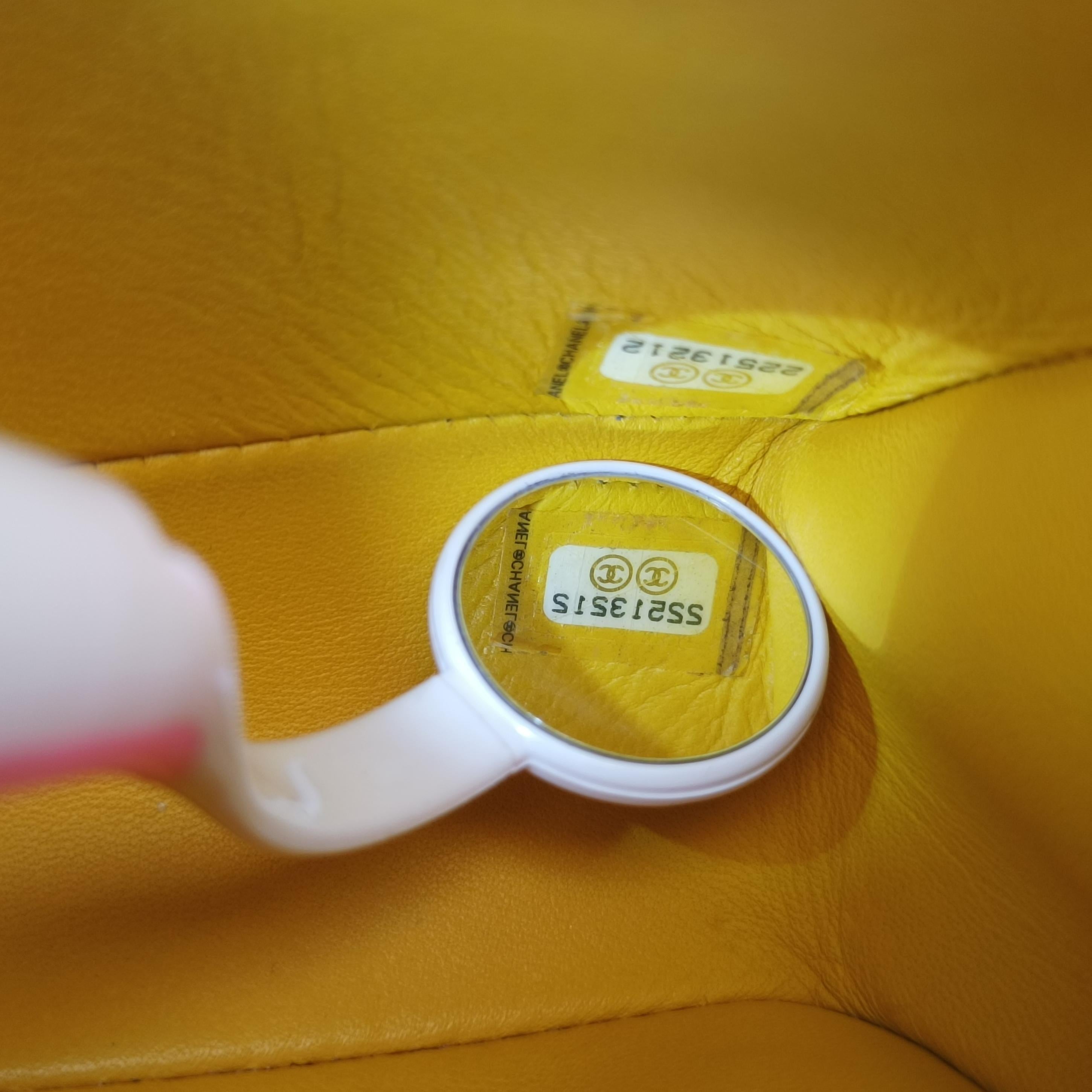 Pre-owned Chanel BOY CHANEL Yellow lambskin×Garrusha A67085 shoulderbag | stylenewstar