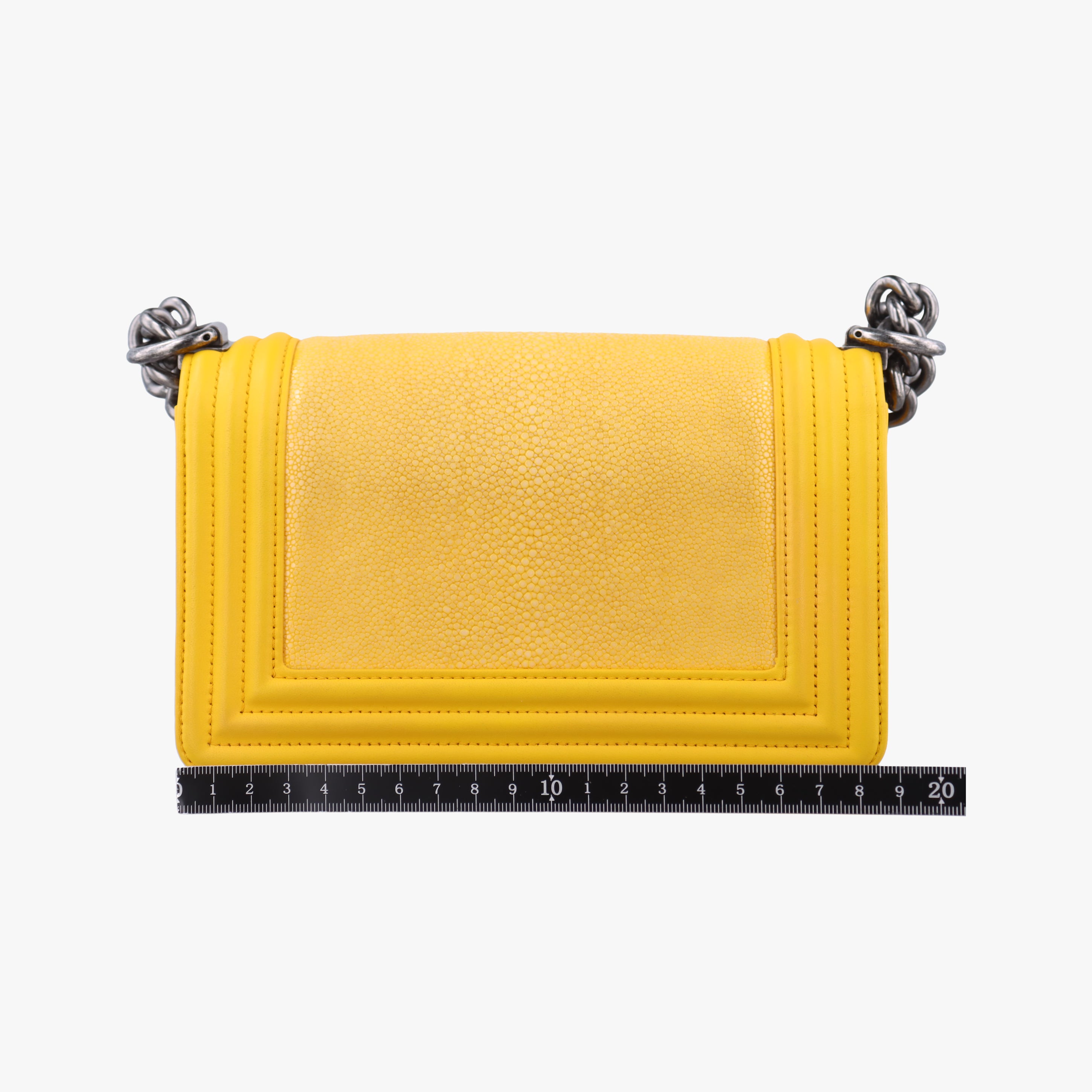 Pre-owned Chanel BOY CHANEL Yellow lambskin×Garrusha A67085 shoulderbag | stylenewstar