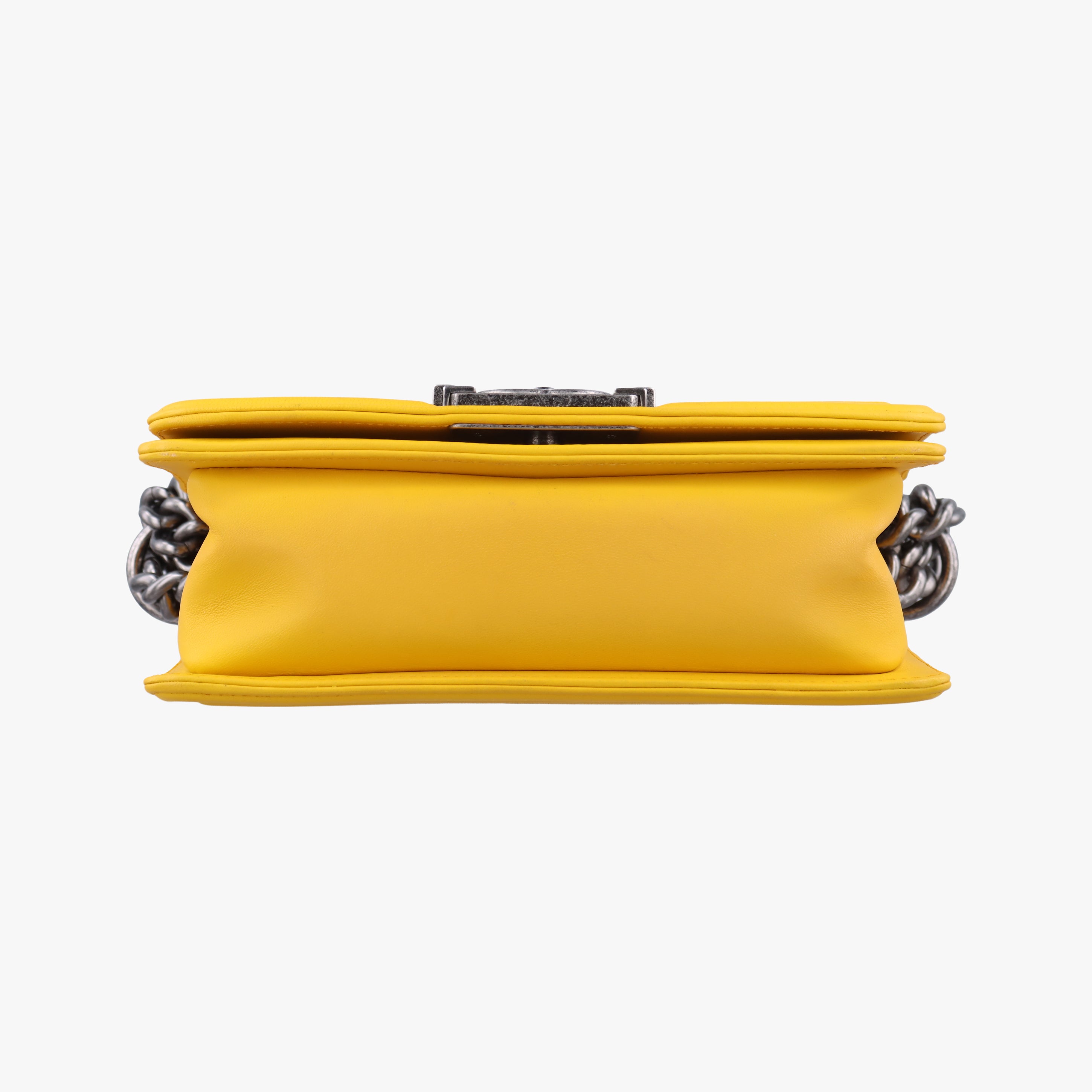 Pre-owned Chanel BOY CHANEL Yellow lambskin×Garrusha A67085 shoulderbag | stylenewstar