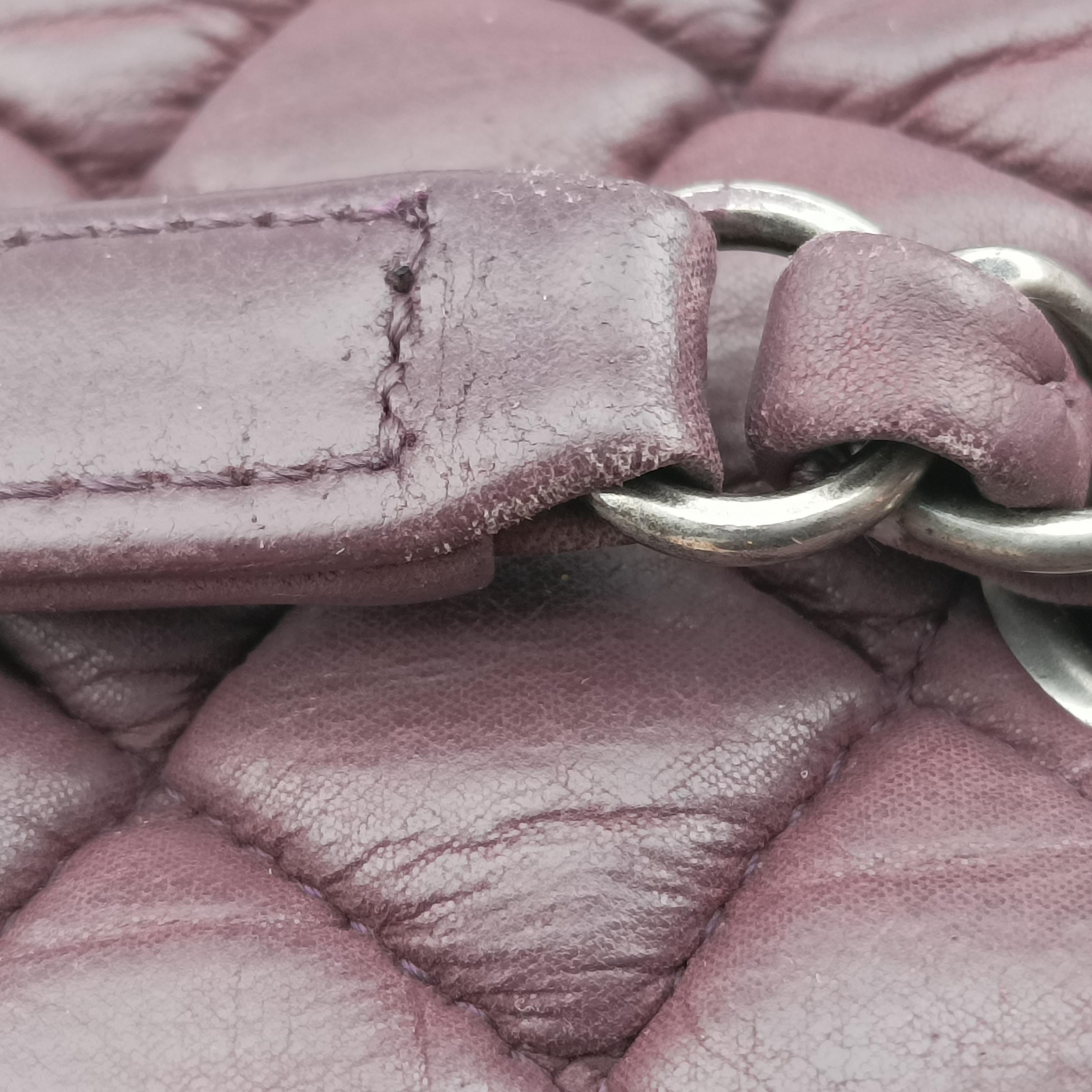 Pre-owned Chanel Bubble Tote Red Iridescent Calfskin A67388 shoulderbag | stylenewstar