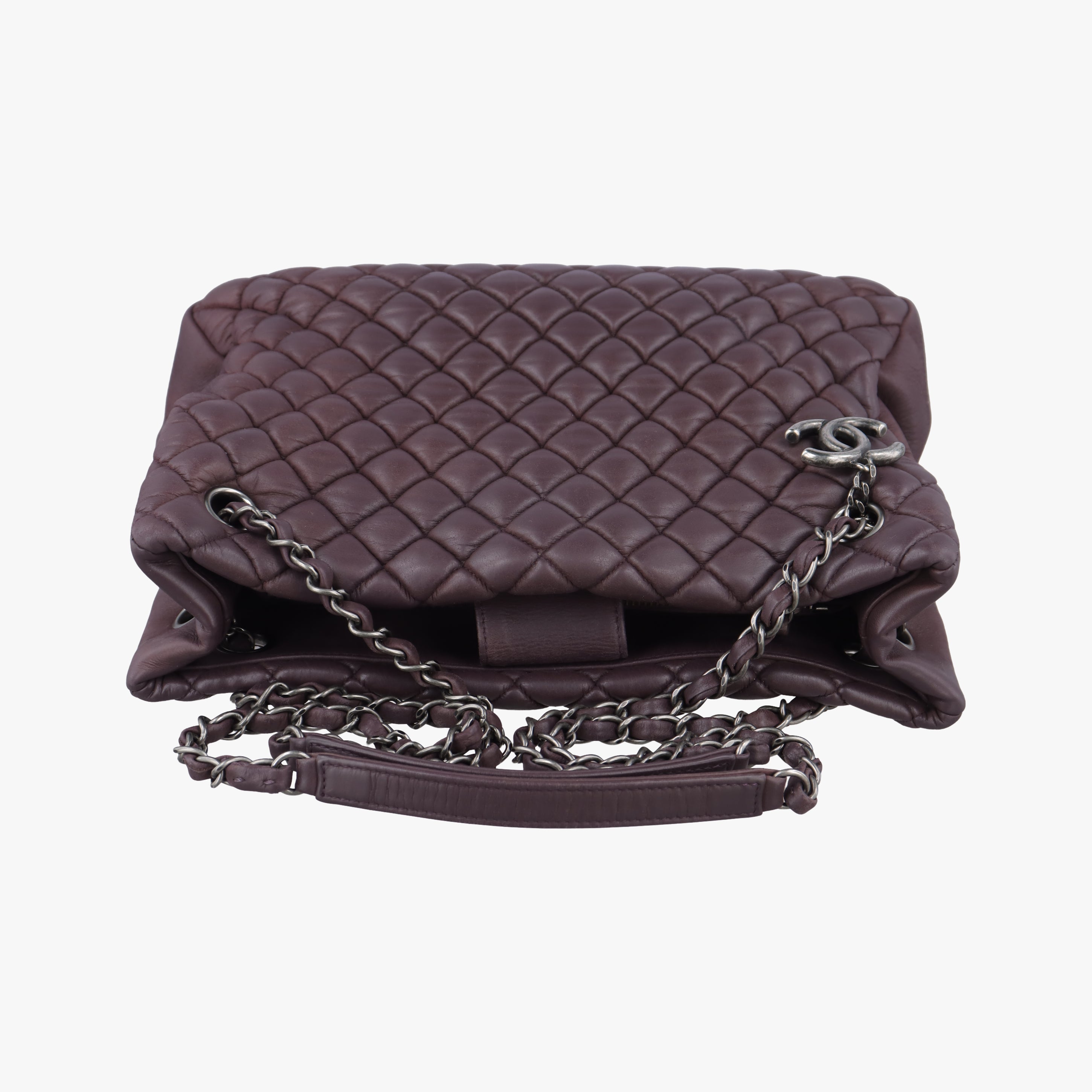 Pre-owned Chanel Bubble Tote Red Iridescent Calfskin A67388 shoulderbag | stylenewstar