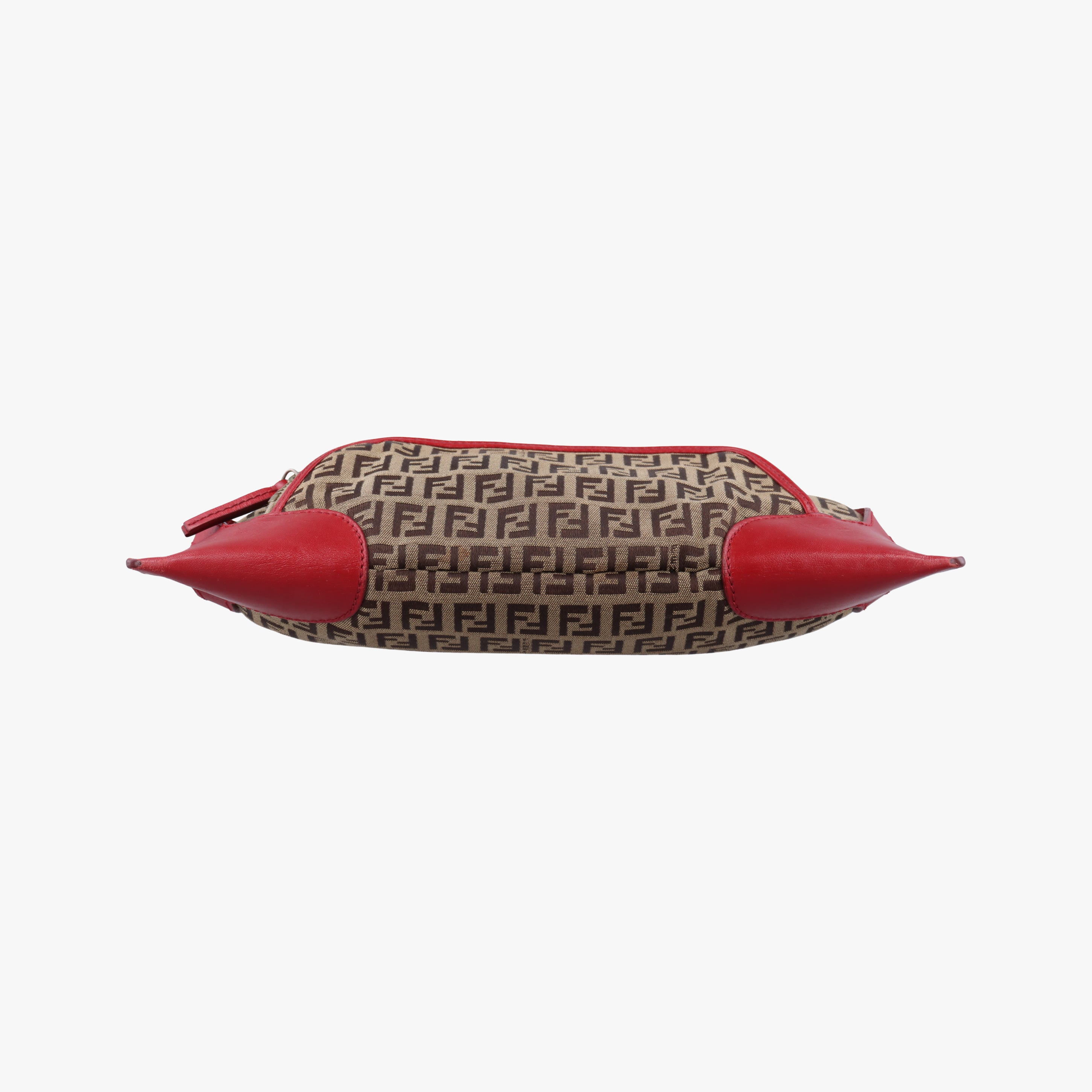 Pre-owned Fendi Chef Brown x Red canvas 8BR464 shoulderbag | stylenewstar