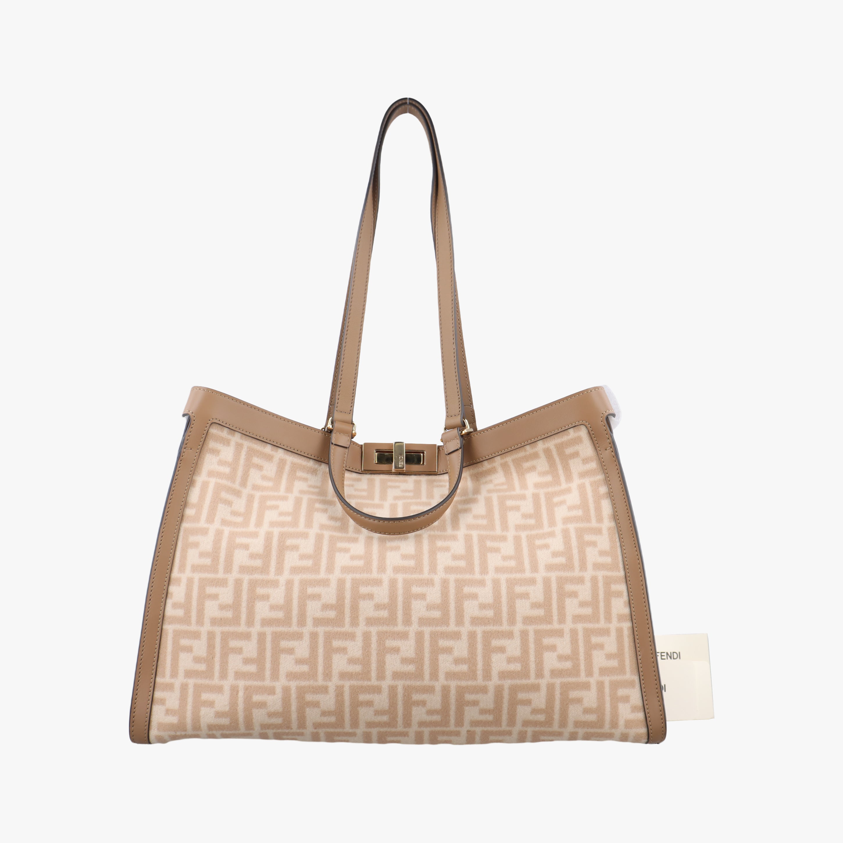 Pre-owned Fendi Peekaboo Beige velor 8BH374 shoulderbag | stylenewstar