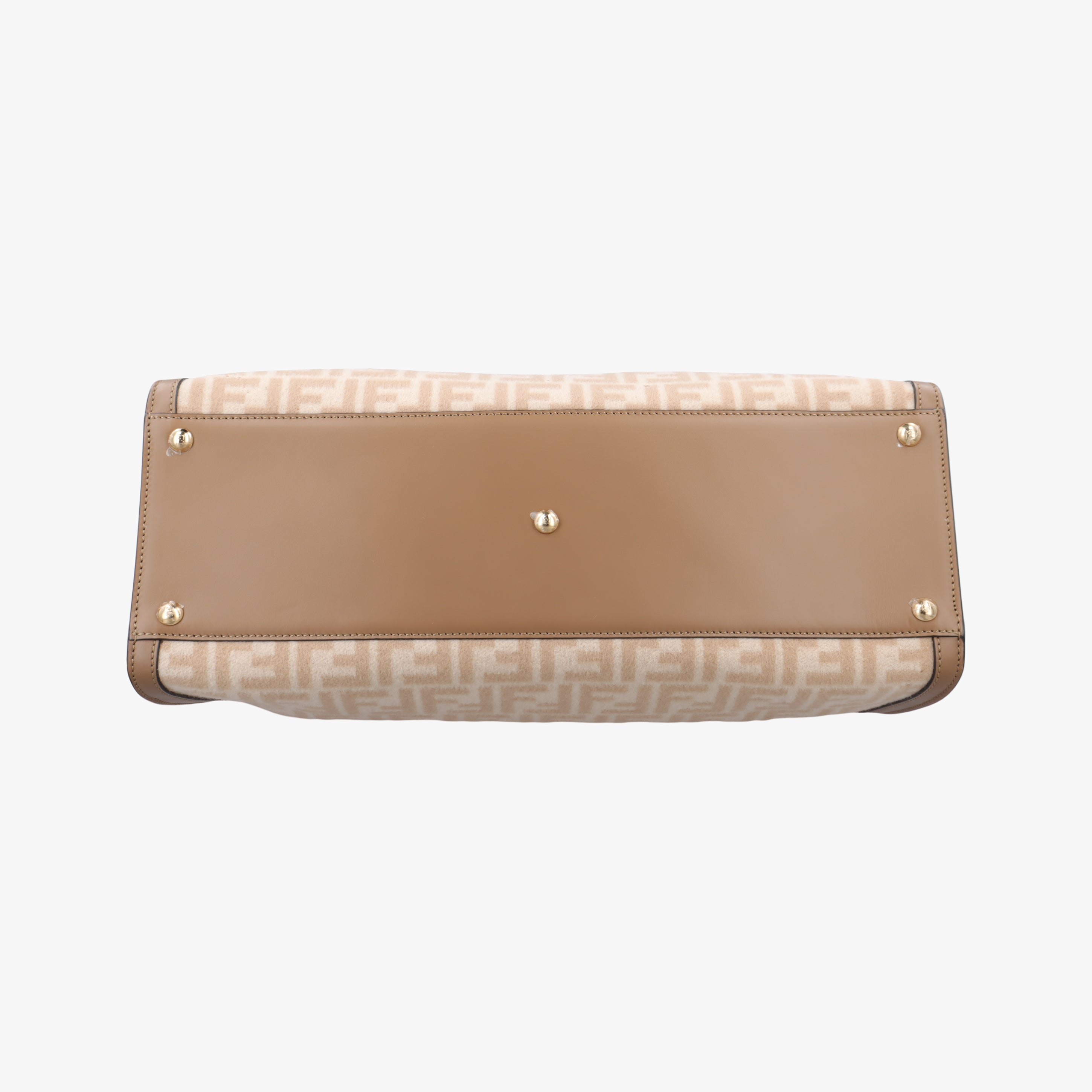 Pre-owned Fendi Peekaboo Beige velor 8BH374 shoulderbag | stylenewstar