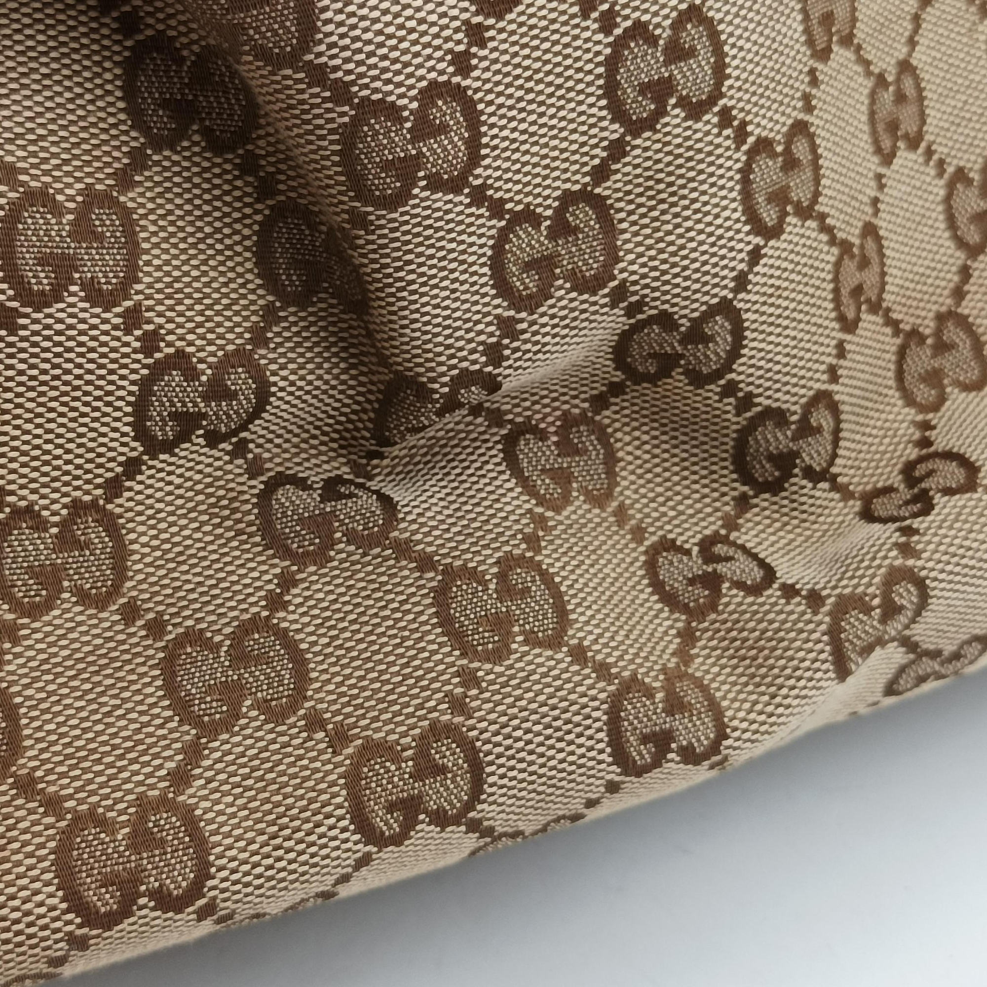 Pre-owned Gucci GG Running beige×orange Leather×canvas 247183 handbag | stylenewstar