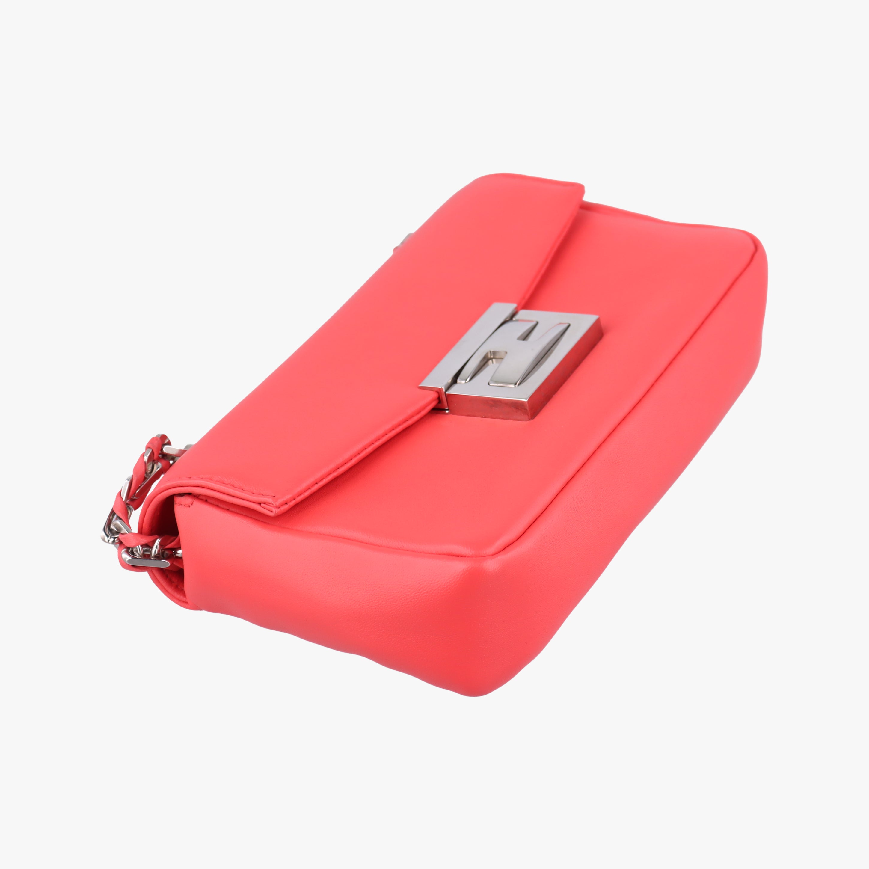 Pre-owned Fendi Mini Be Baguette Orange Leather 8M0315 shoulderbag | stylenewstar