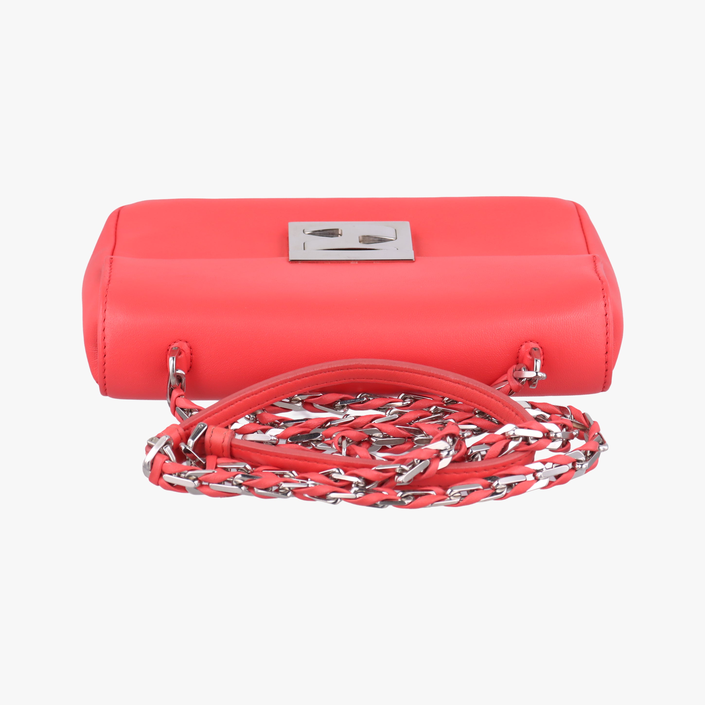 Pre-owned Fendi Mini Be Baguette Orange Leather 8M0315 shoulderbag | stylenewstar