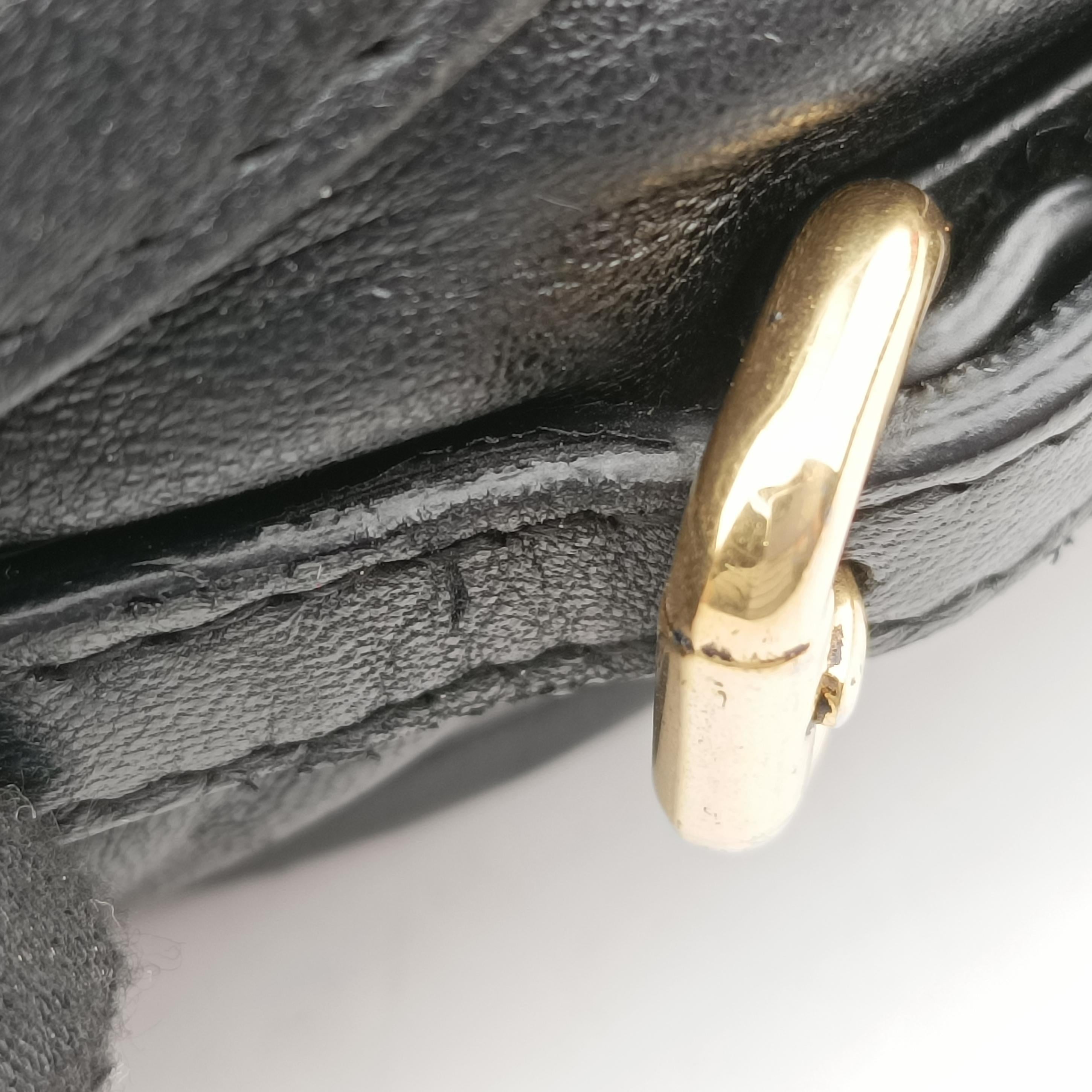Pre-owned Christian Dior pleated hobo Black leather  handbag | stylenewstar
