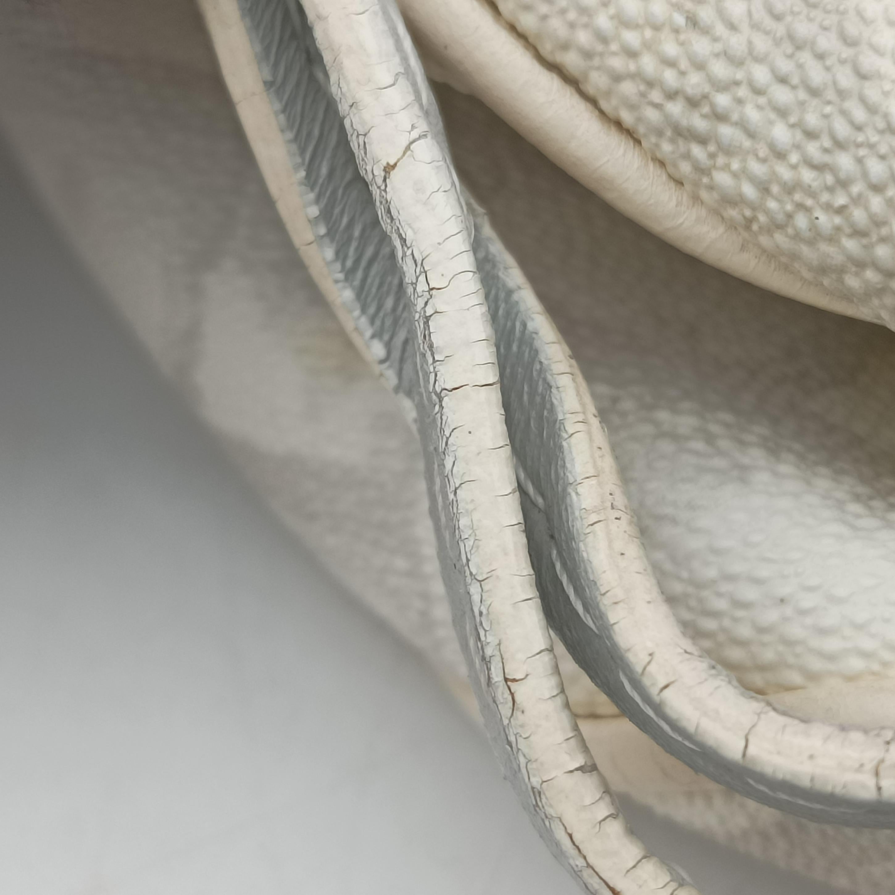 Pre-owned Christian Dior Trotter Romantic Chain Heart White pvc coated canvas  shoulderbag | stylenewstar