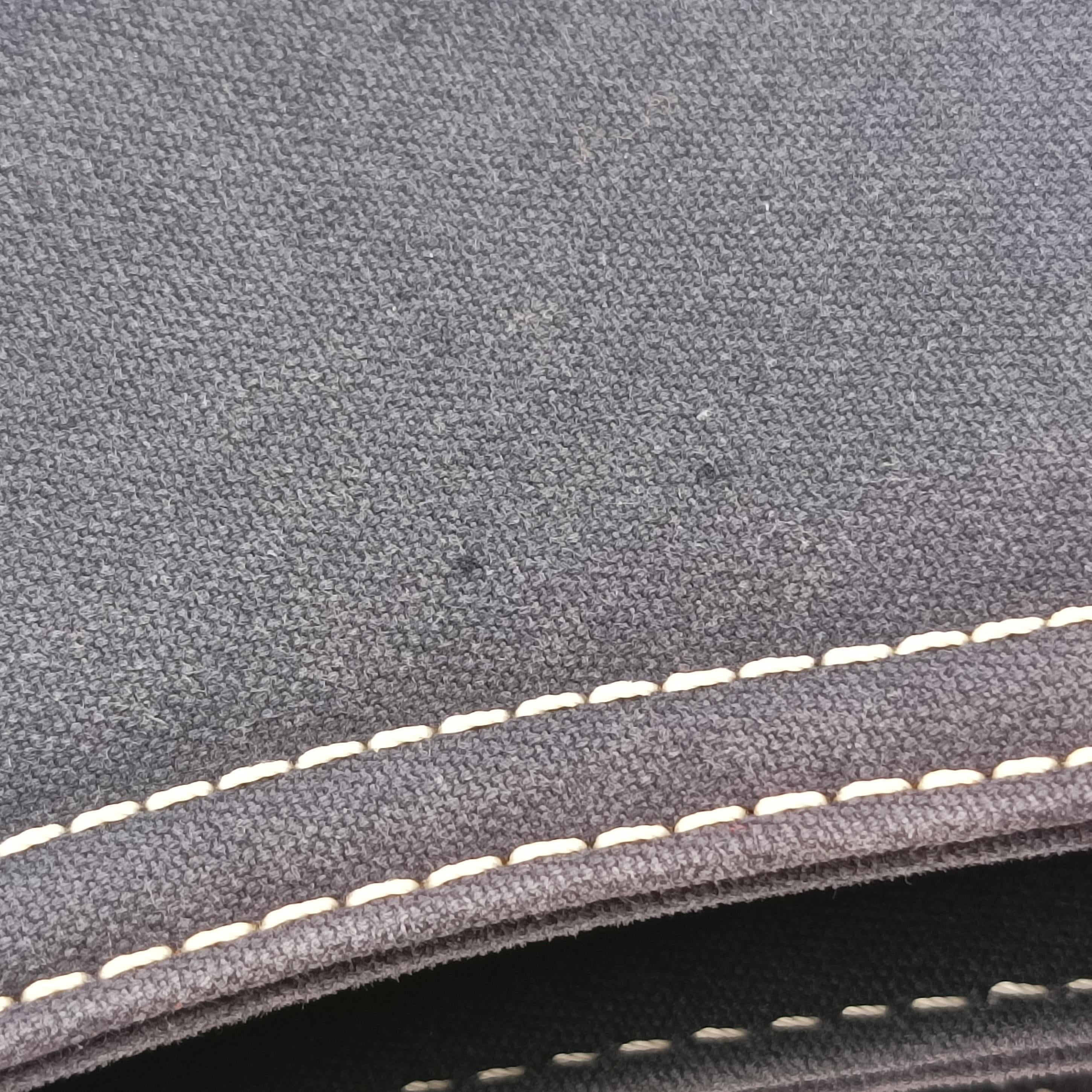 Pre-owned Fendi Mamma Baguette Navy canvas  shoulderbag | stylenewstar