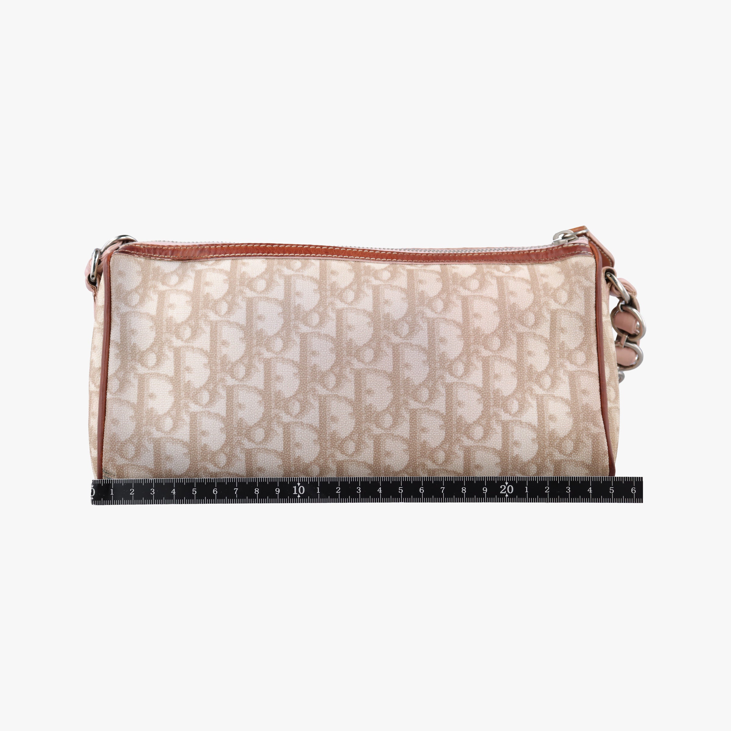 Pre-owned Christian Dior Trotter Romantique Beige x Pink x Brown PVC Coated canvas x leather  shoulderbag | stylenewstar