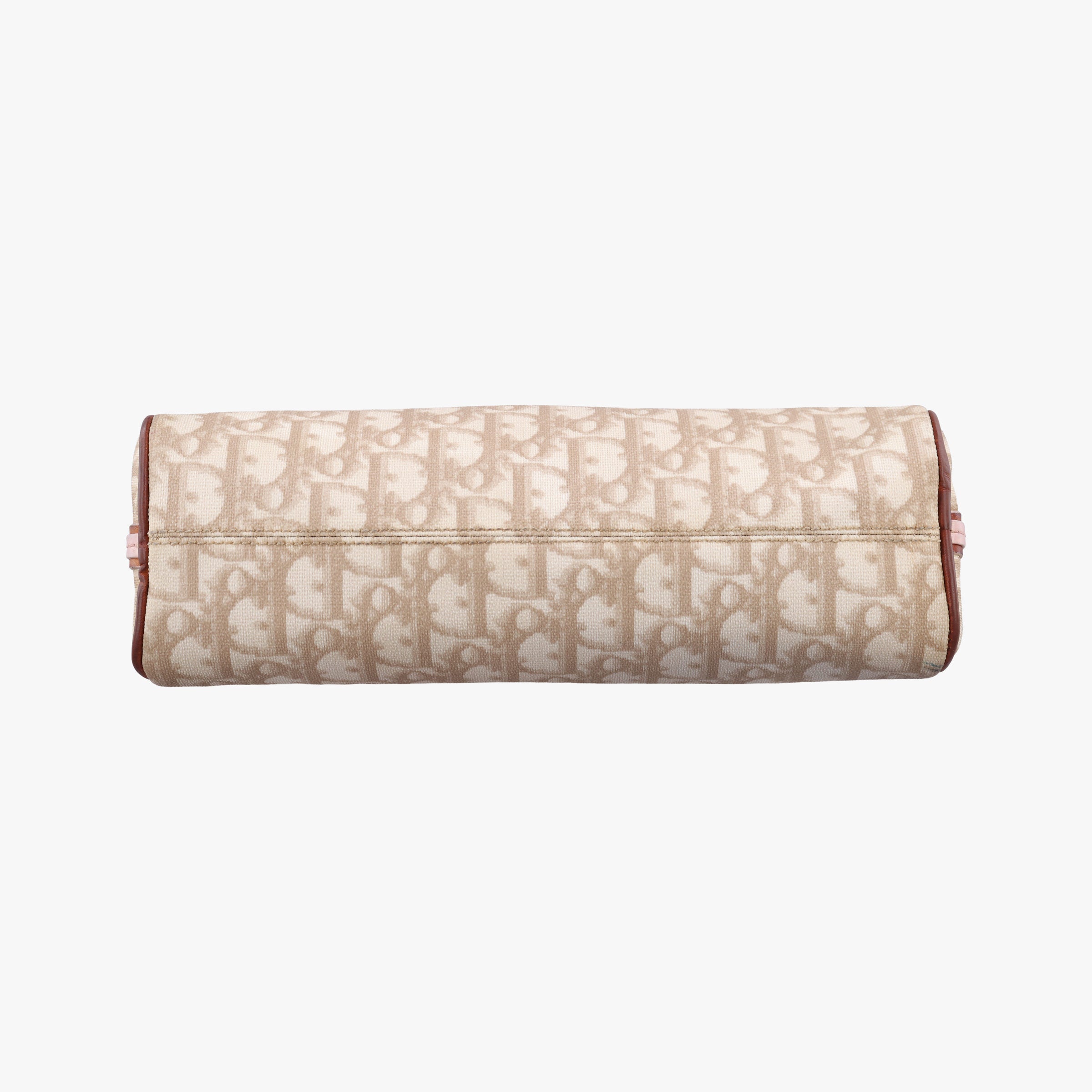 Pre-owned Christian Dior Trotter Romantique Beige x Pink x Brown PVC Coated canvas x leather  shoulderbag | stylenewstar
