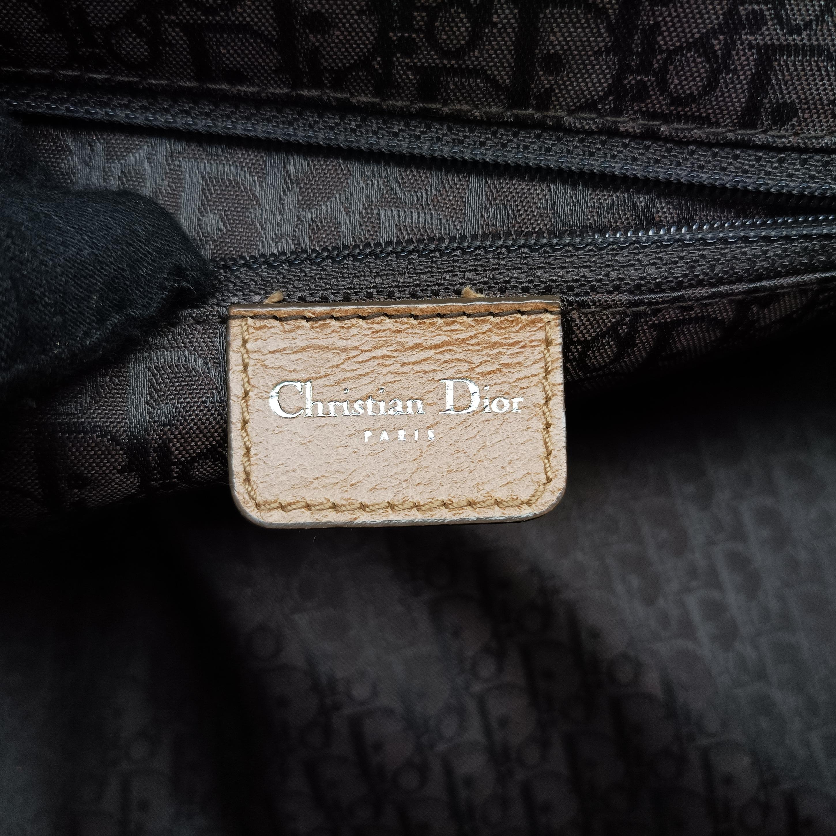 Pre-owned Christian Dior Detective Satchel Ivory×Beige×Multicolor Canvas x Leather  handbag | stylenewstar