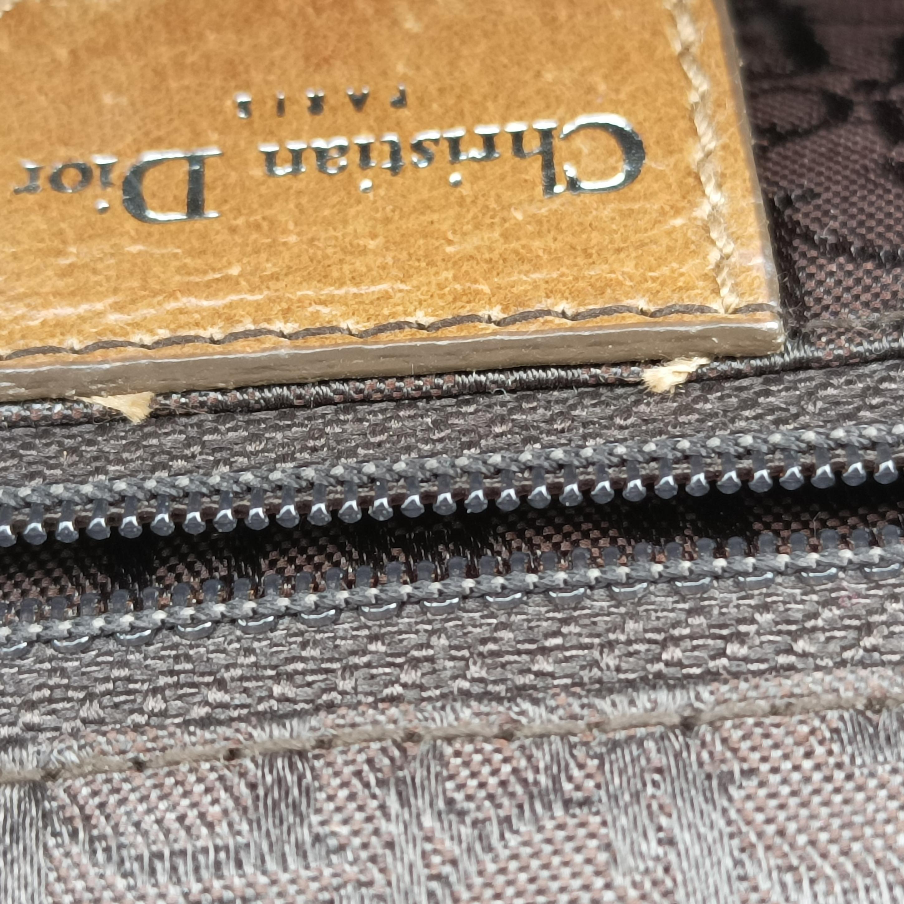Pre-owned Christian Dior Detective Satchel Ivory×Beige×Multicolor Canvas x Leather  handbag | stylenewstar
