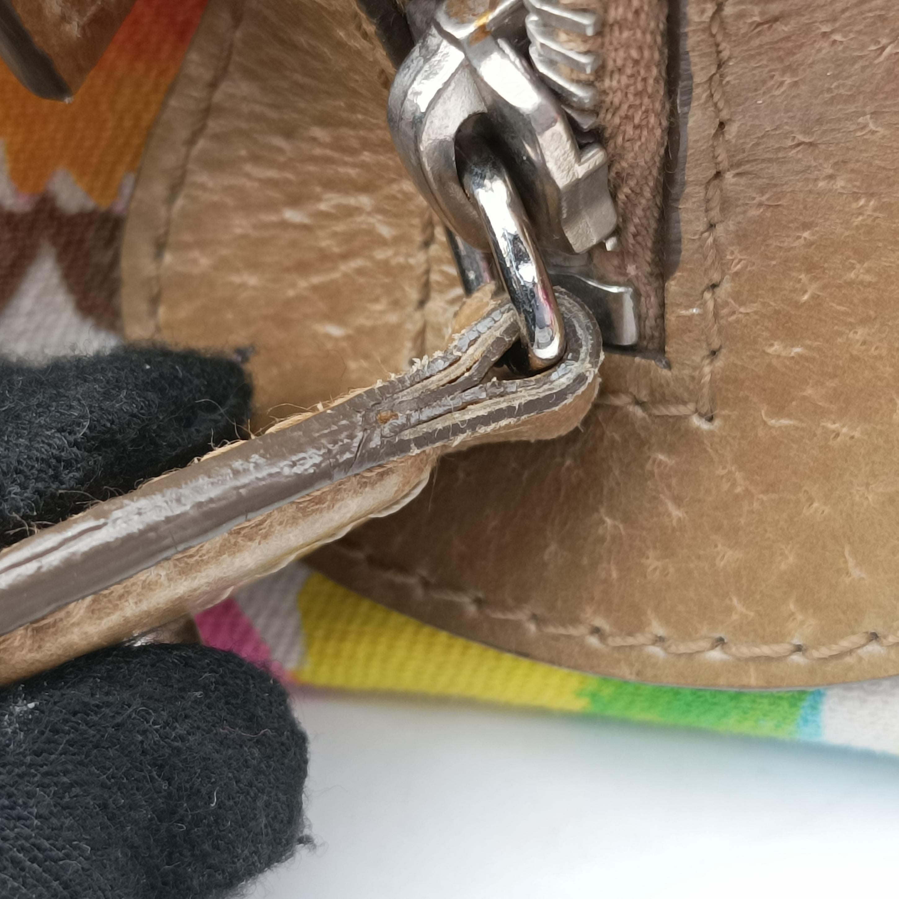 Pre-owned Christian Dior Detective Satchel Ivory×Beige×Multicolor Canvas x Leather  handbag | stylenewstar