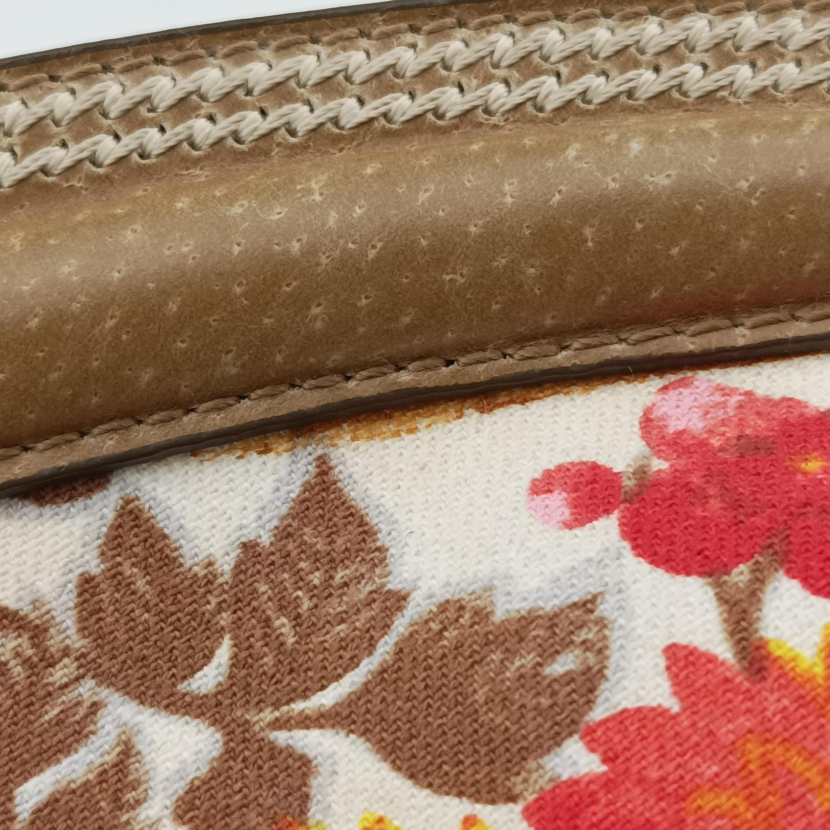 Pre-owned Christian Dior Detective Satchel Ivory×Beige×Multicolor Canvas x Leather  handbag | stylenewstar