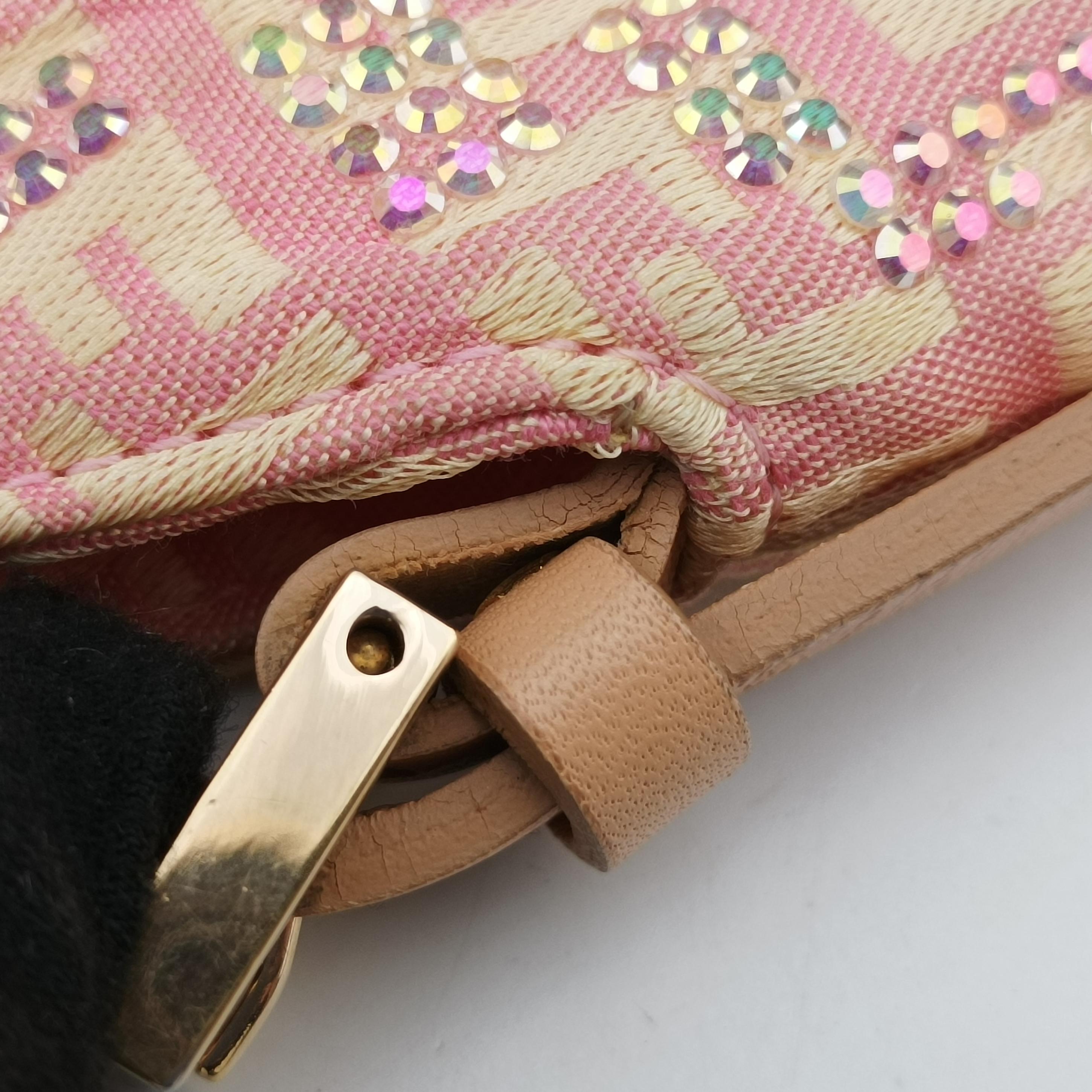 Pre-owned Fendi Mamma Bucket Pink Canvas 8BR009 shoulderbag | stylenewstar