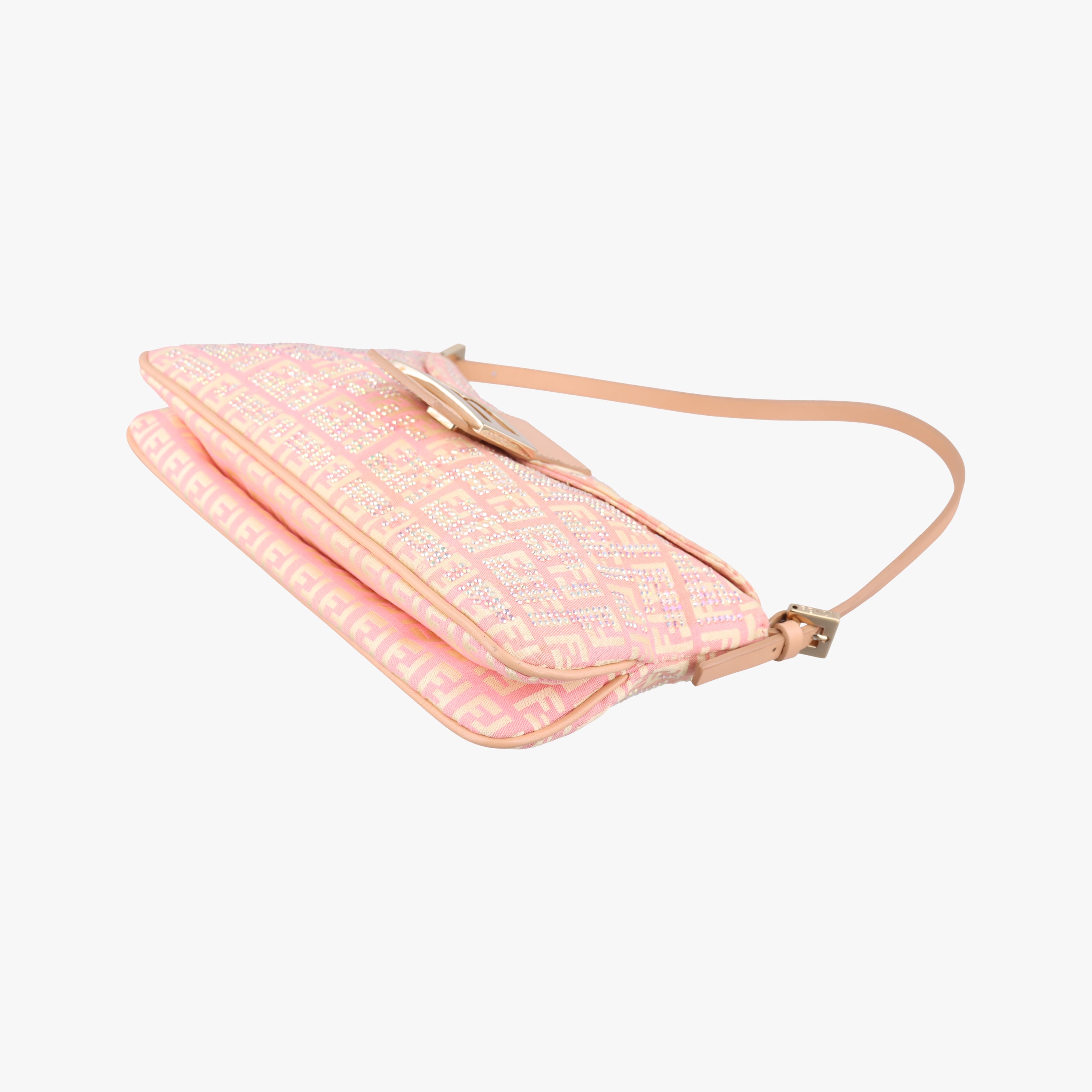 Pre-owned Fendi Mamma Bucket Pink Canvas 8BR009 shoulderbag | stylenewstar