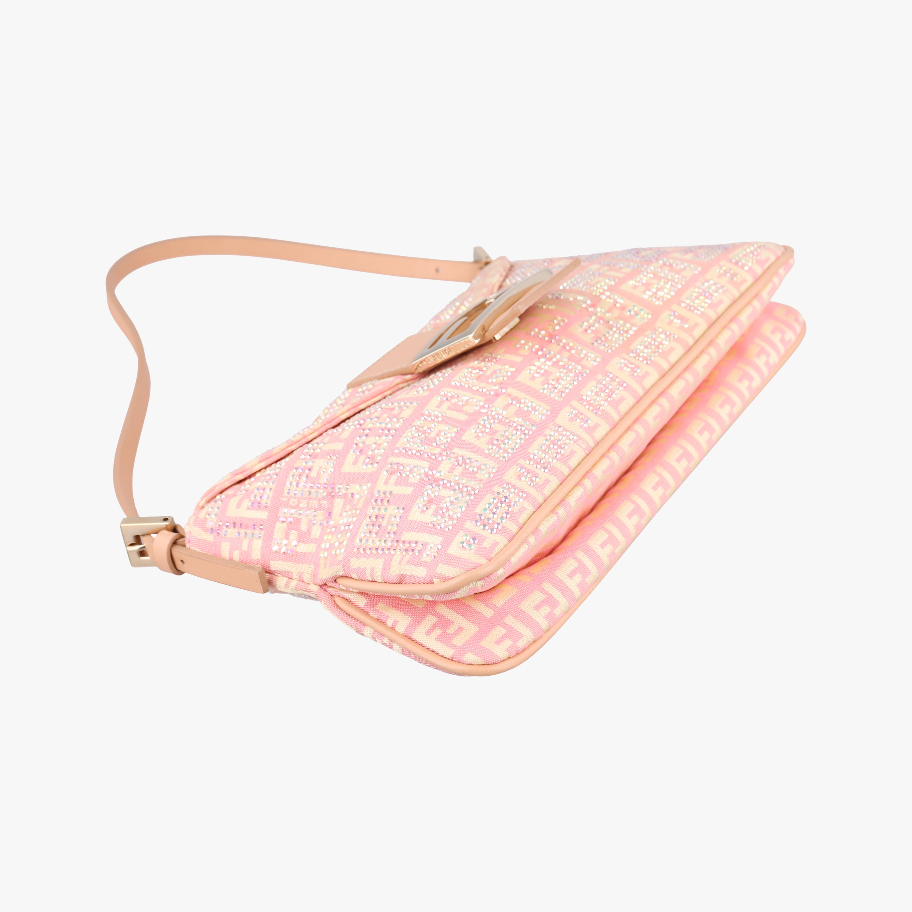 Pre-owned Fendi Mamma Bucket Pink Canvas 8BR009 shoulderbag | stylenewstar