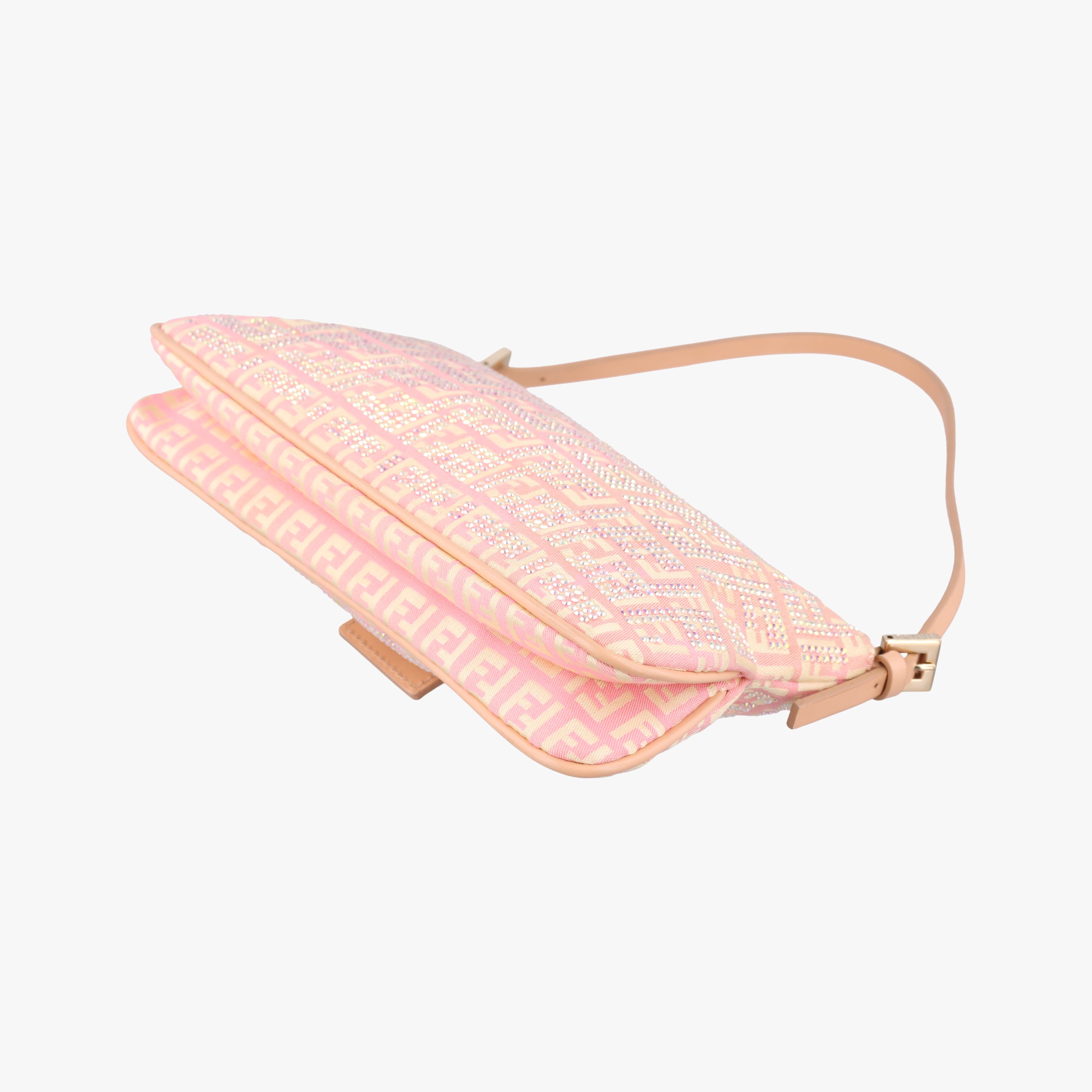 Pre-owned Fendi Mamma Bucket Pink Canvas 8BR009 shoulderbag | stylenewstar