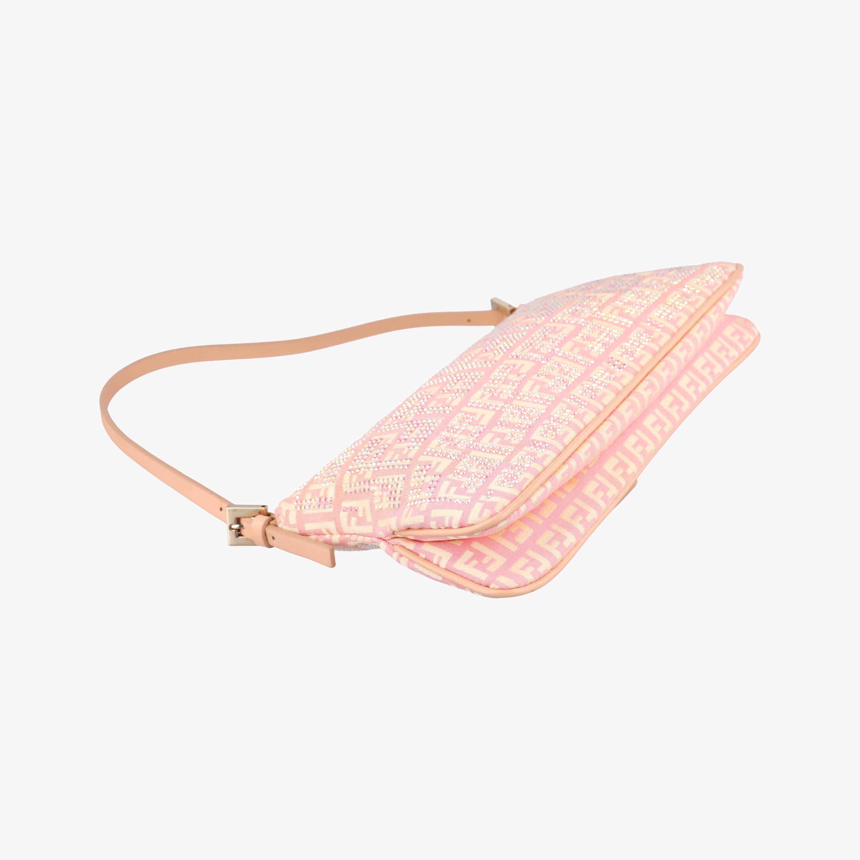 Pre-owned Fendi Mamma Bucket Pink Canvas 8BR009 shoulderbag | stylenewstar