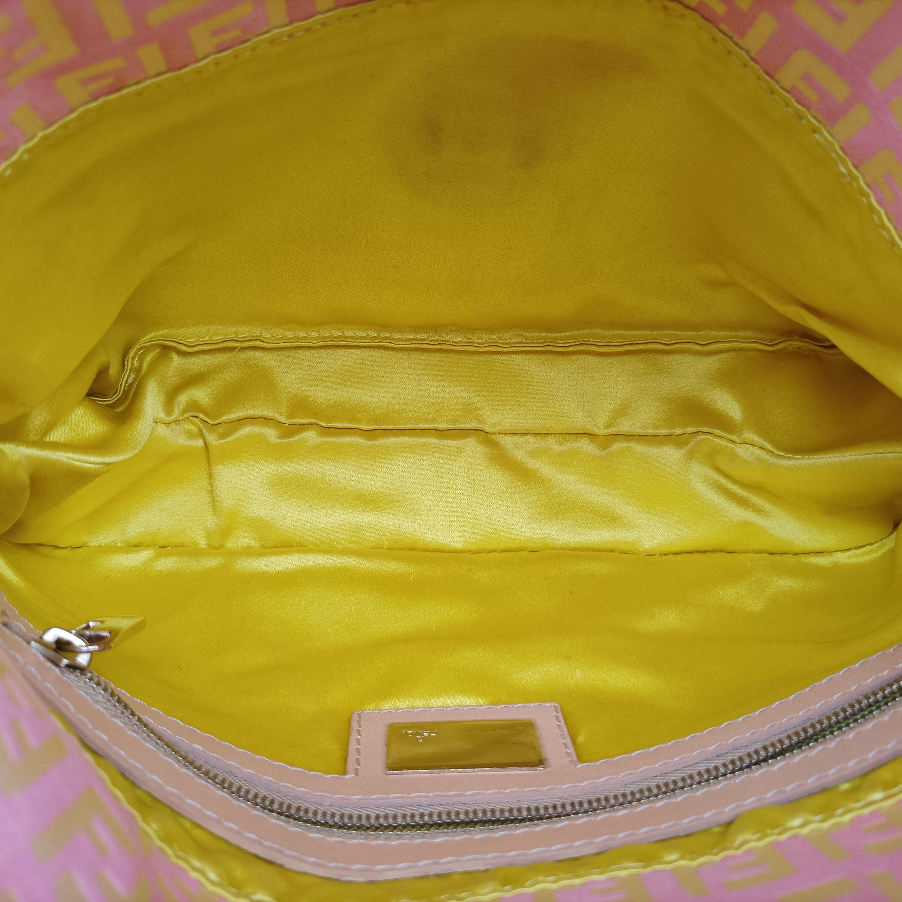 Pre-owned Fendi Mamma Bucket Pink Canvas 8BR009 shoulderbag | stylenewstar