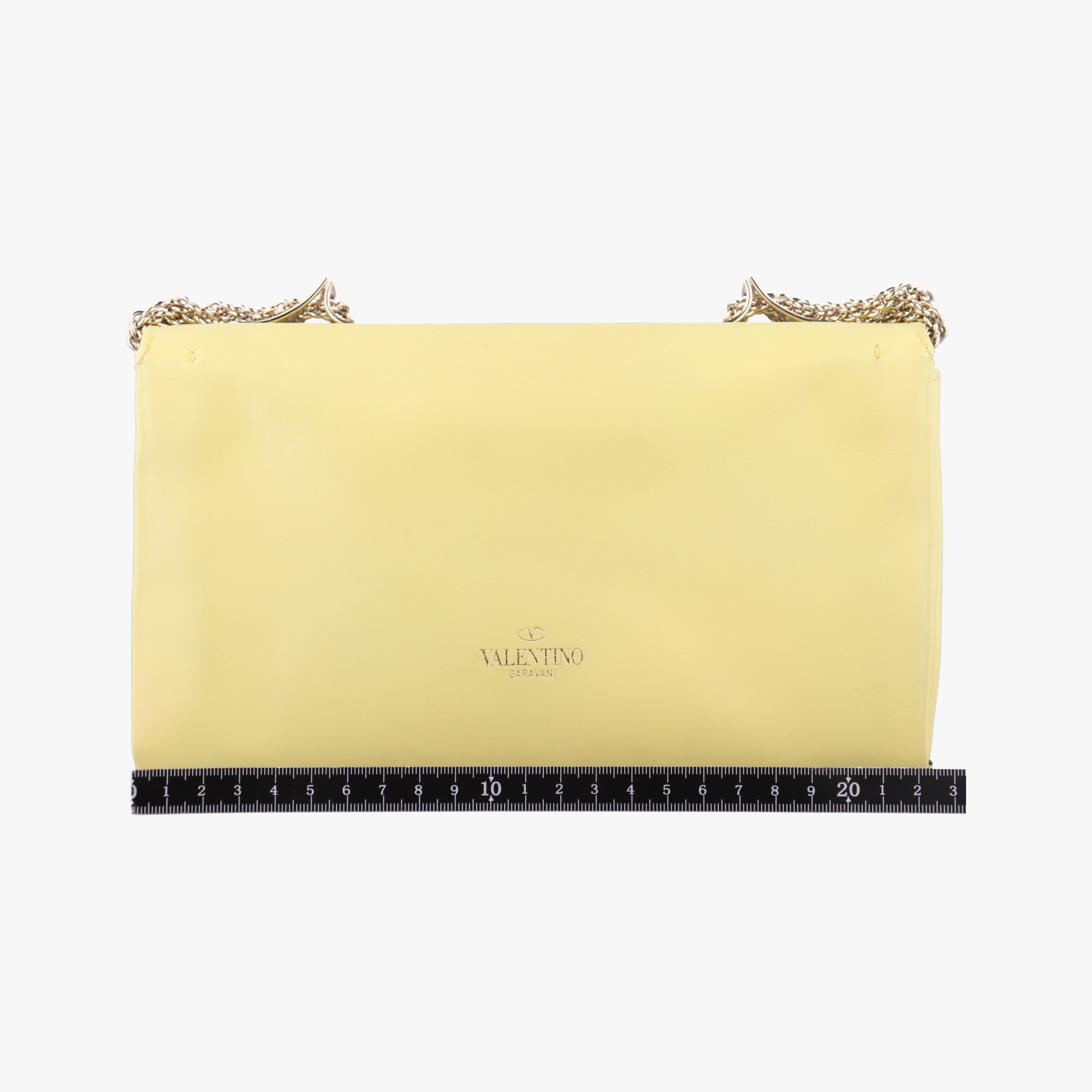 Pre-owned Valentino Bow Mini Flap Yellow Leather  shoulderbag | stylenewstar