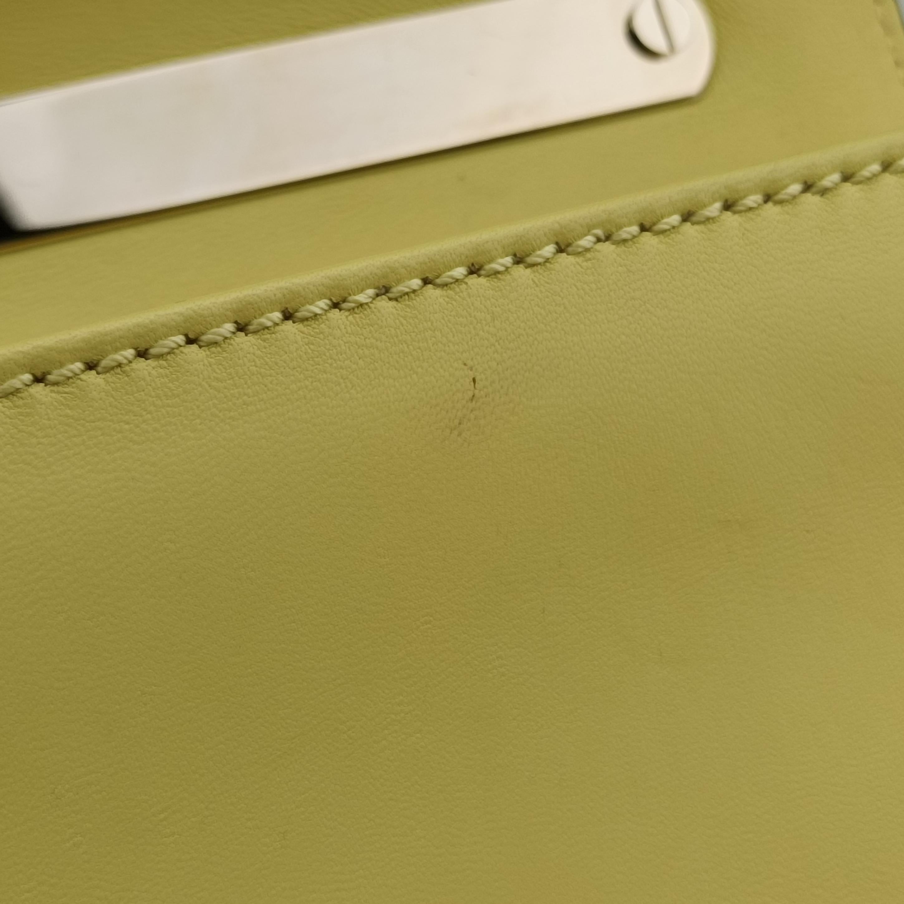 Pre-owned Valentino Bow Mini Flap Yellow Leather  shoulderbag | stylenewstar