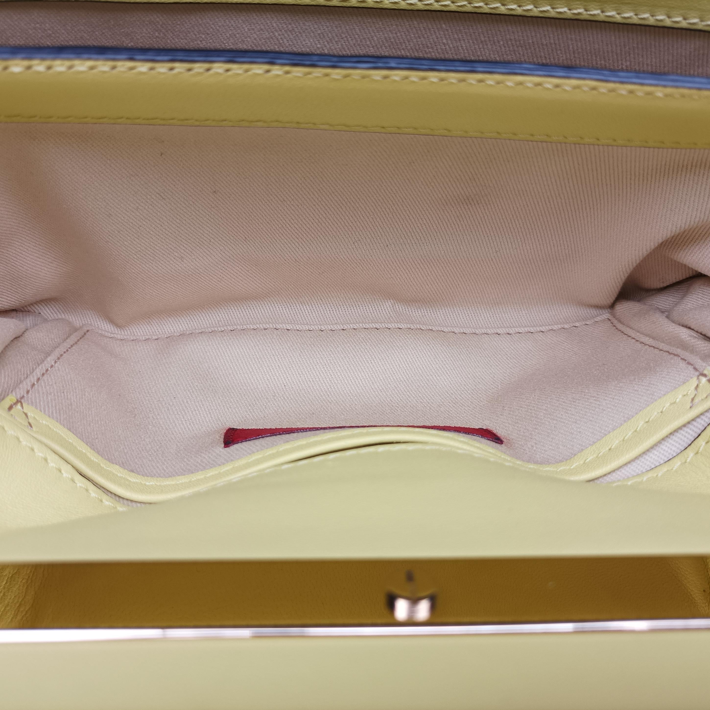 Pre-owned Valentino Bow Mini Flap Yellow Leather  shoulderbag | stylenewstar