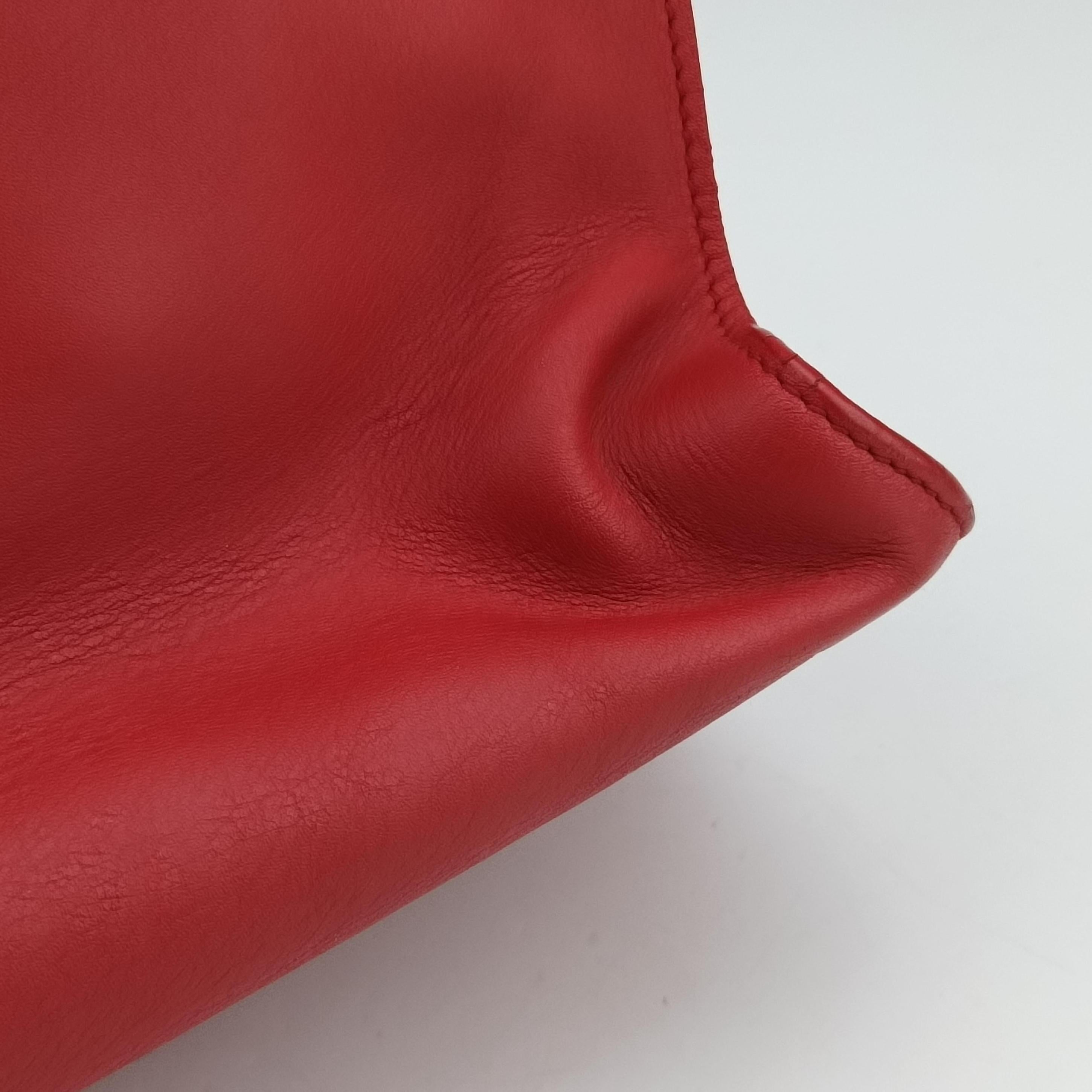 Secondhand Yves Saint Laurent Y Ligne Petit Cabas Red Leather 311210 shoulderbag | stylenewstar