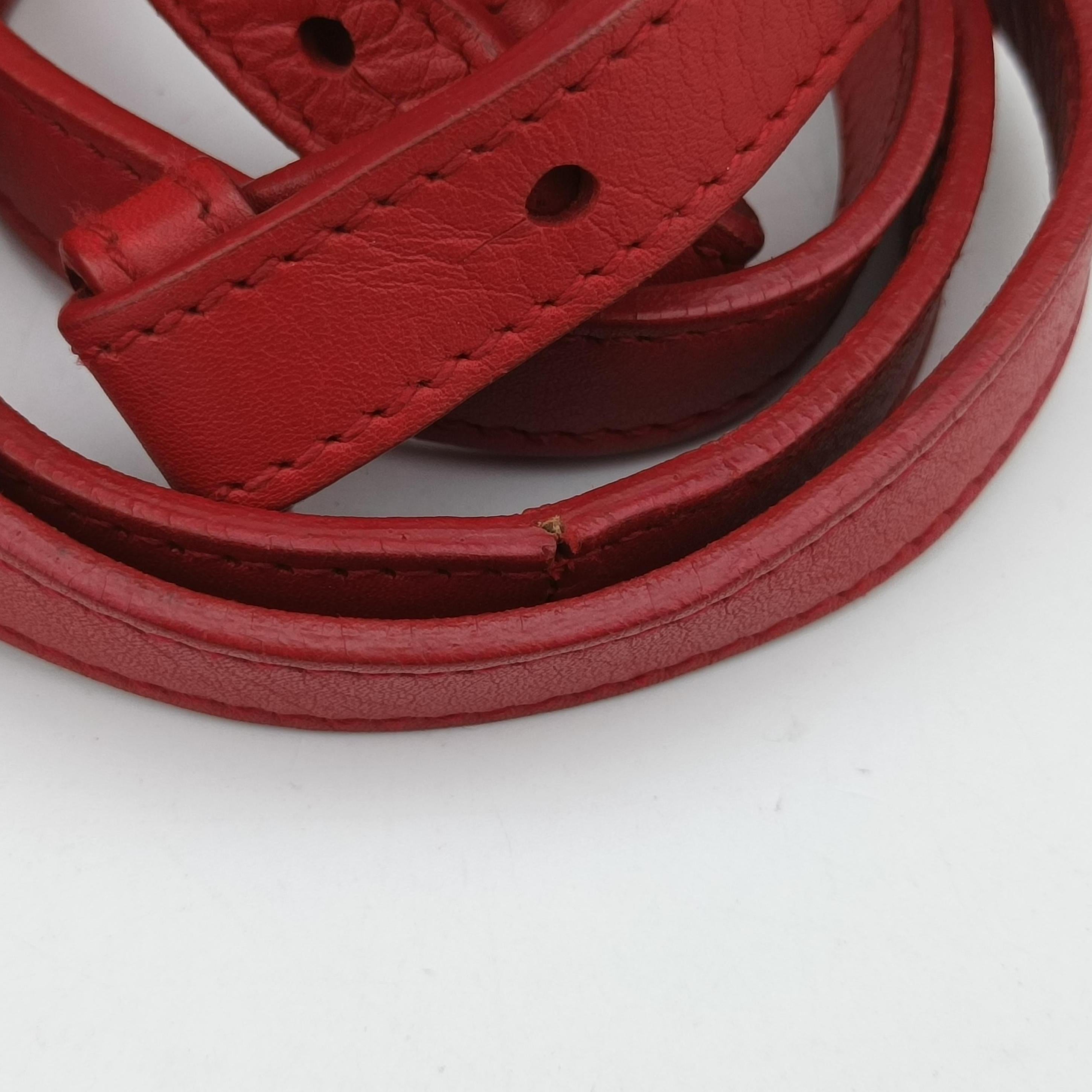 Secondhand Yves Saint Laurent Y Ligne Petit Cabas Red Leather 311210 shoulderbag | stylenewstar