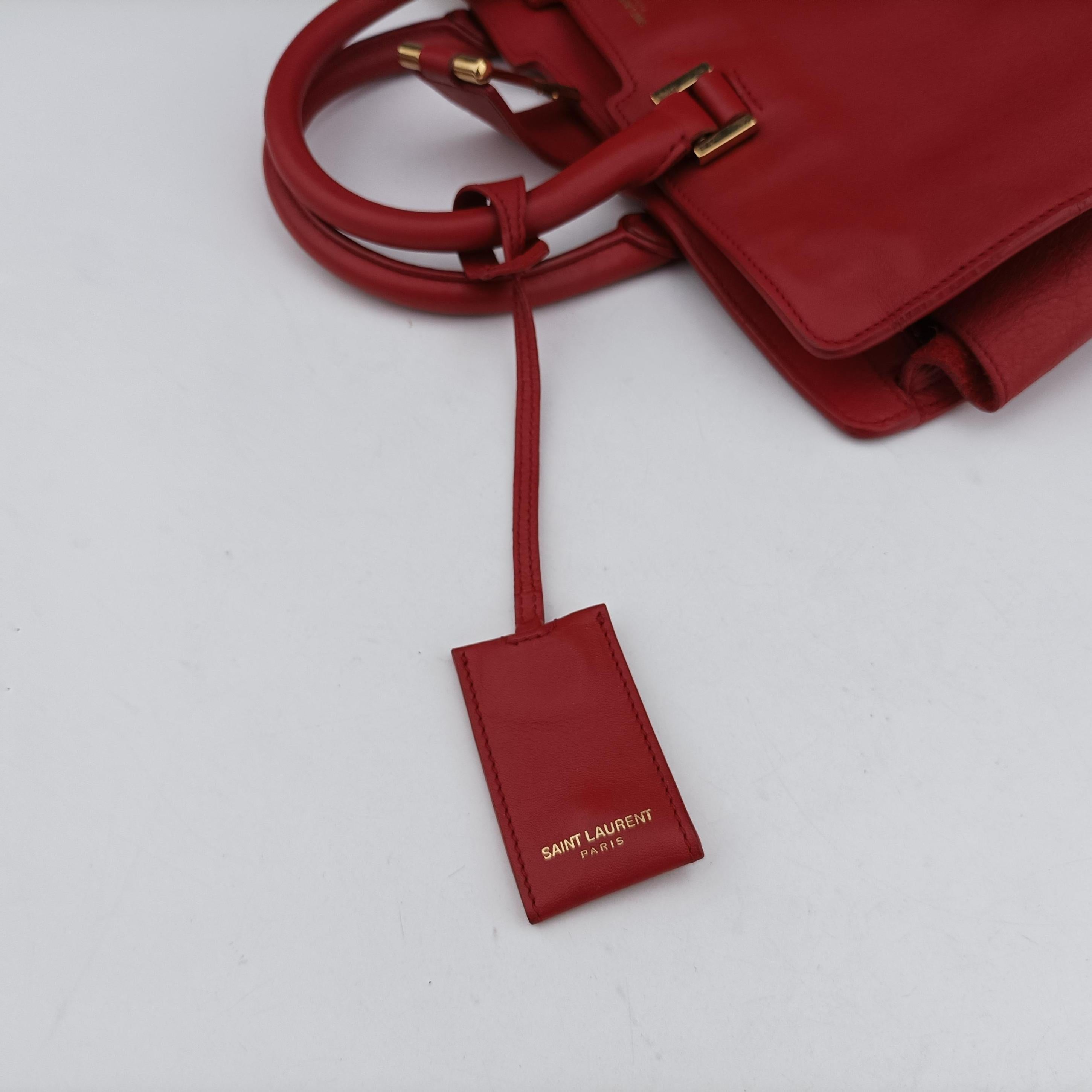 Secondhand Yves Saint Laurent Y Ligne Petit Cabas Red Leather 311210 shoulderbag | stylenewstar
