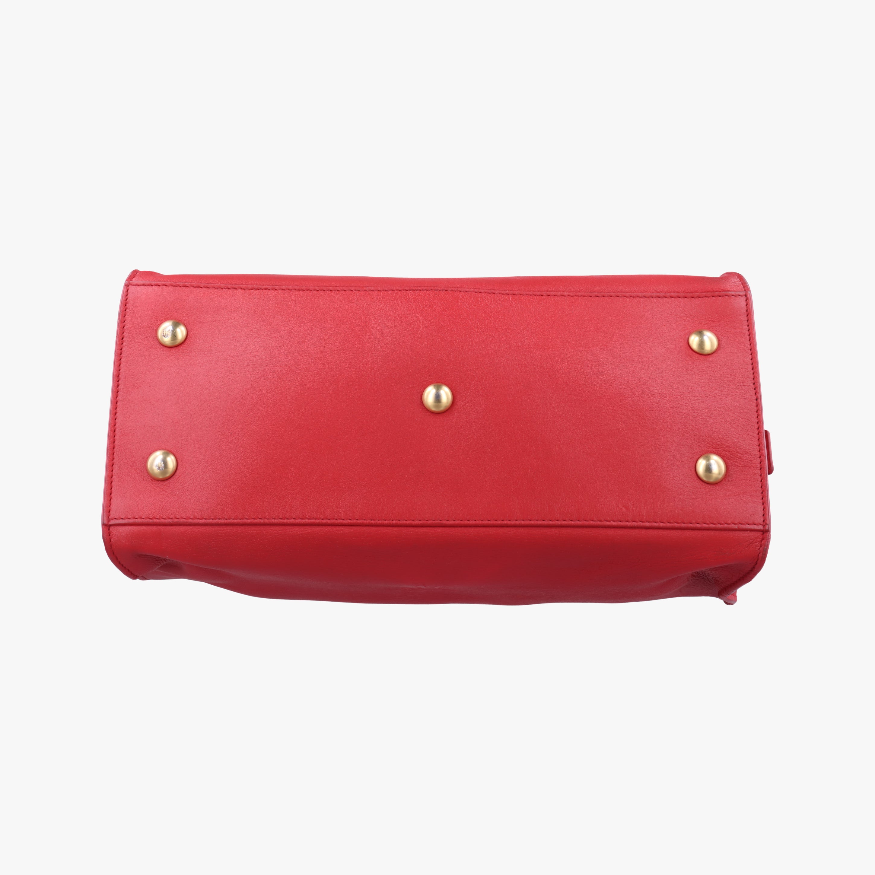 Secondhand Yves Saint Laurent Y Ligne Petit Cabas Red Leather 311210 shoulderbag | stylenewstar
