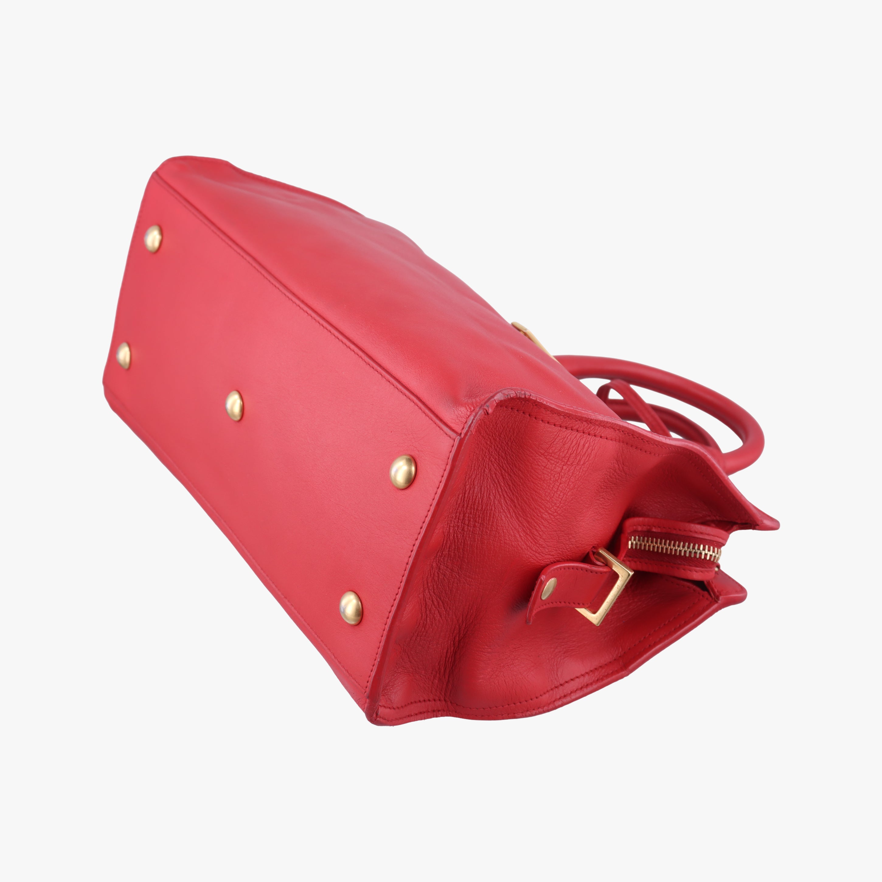 Secondhand Yves Saint Laurent Y Ligne Petit Cabas Red Leather 311210 shoulderbag | stylenewstar