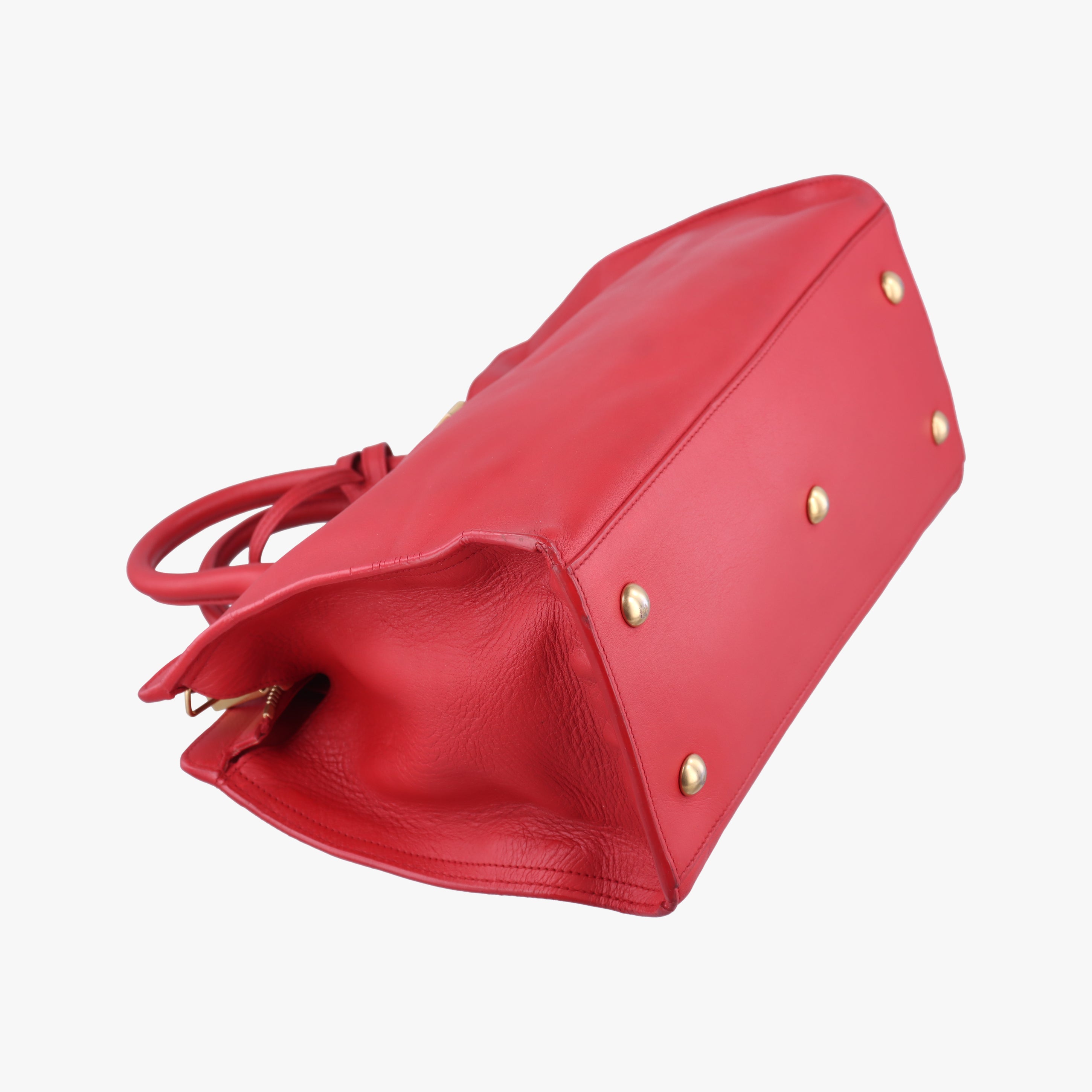 Secondhand Yves Saint Laurent Y Ligne Petit Cabas Red Leather 311210 shoulderbag | stylenewstar