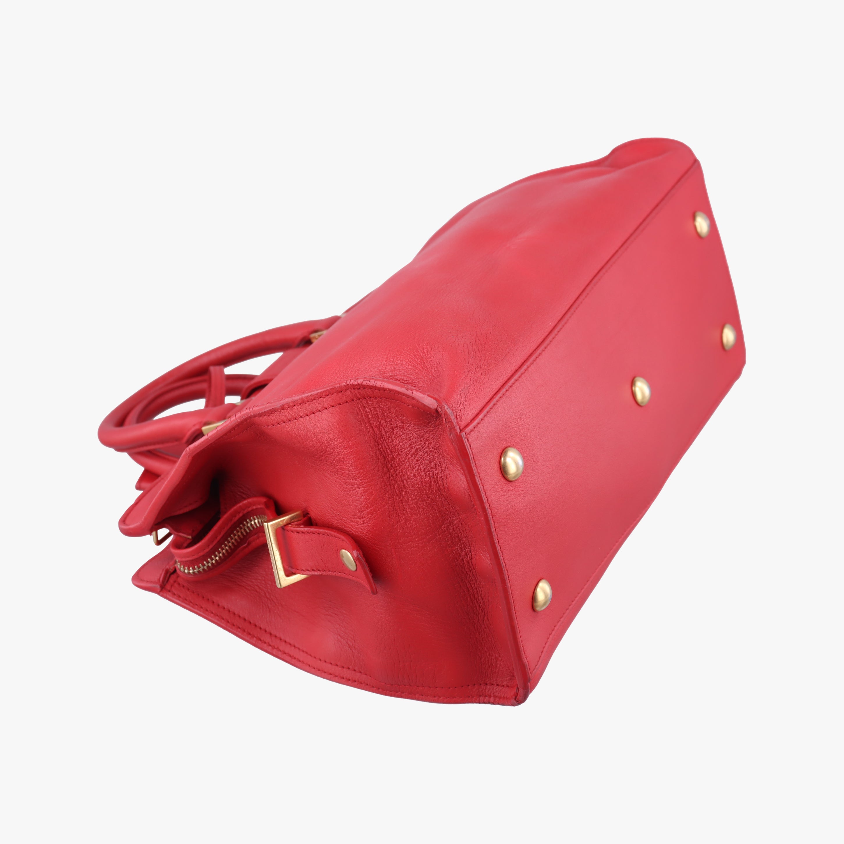 Secondhand Yves Saint Laurent Y Ligne Petit Cabas Red Leather 311210 shoulderbag | stylenewstar