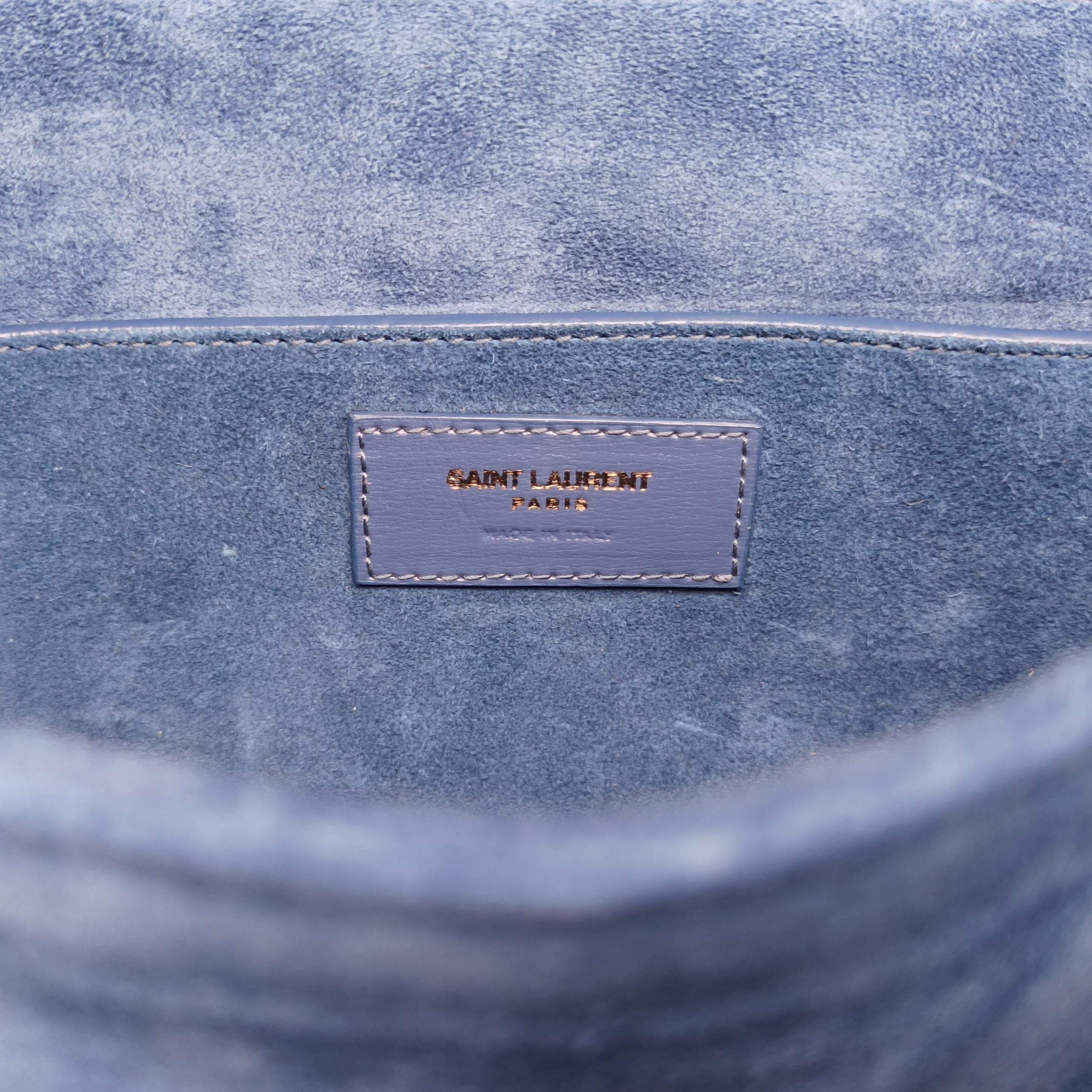 Pre-owned Yves Saint Laurent Bellechasse Blue Leather 482051 shoulderbag | stylenewstar